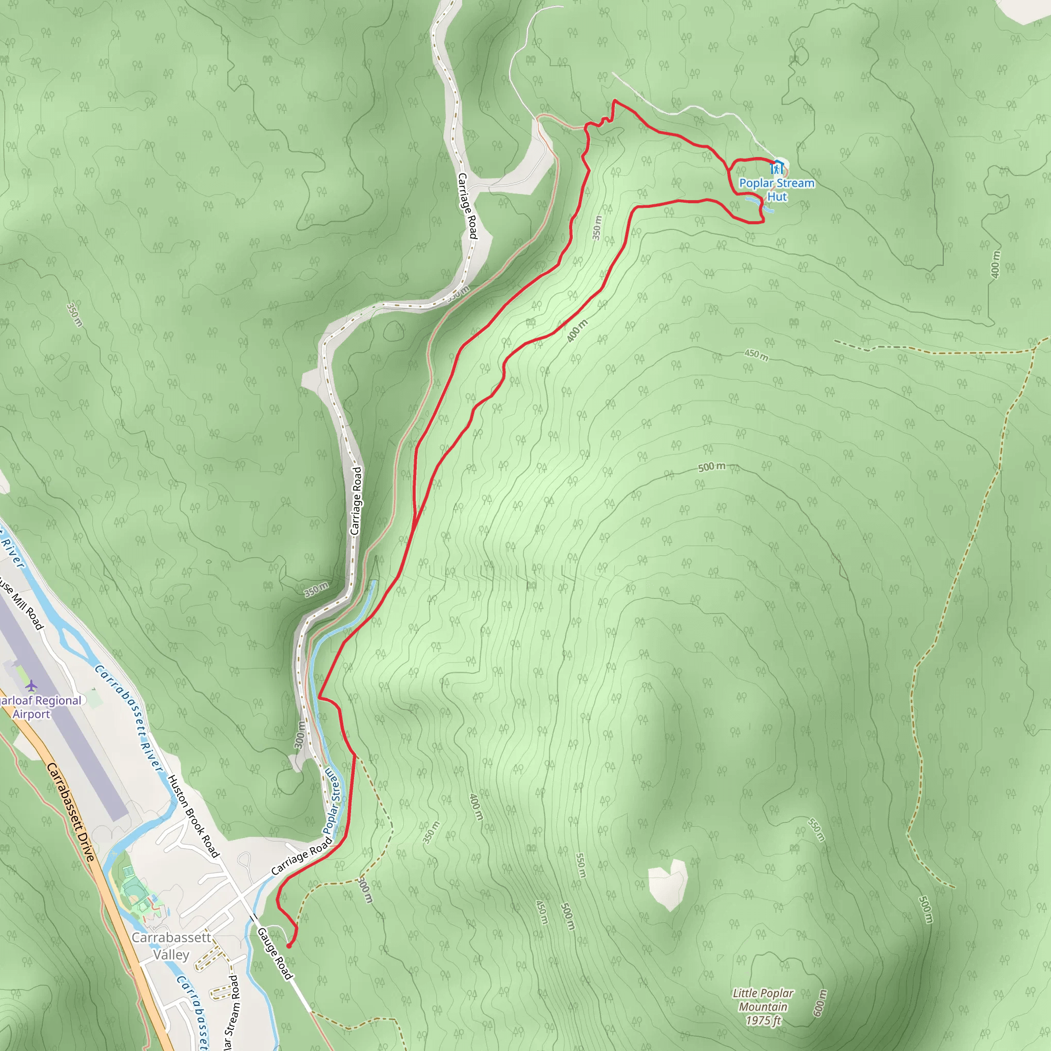 Poplar Stream Road mobile static map
