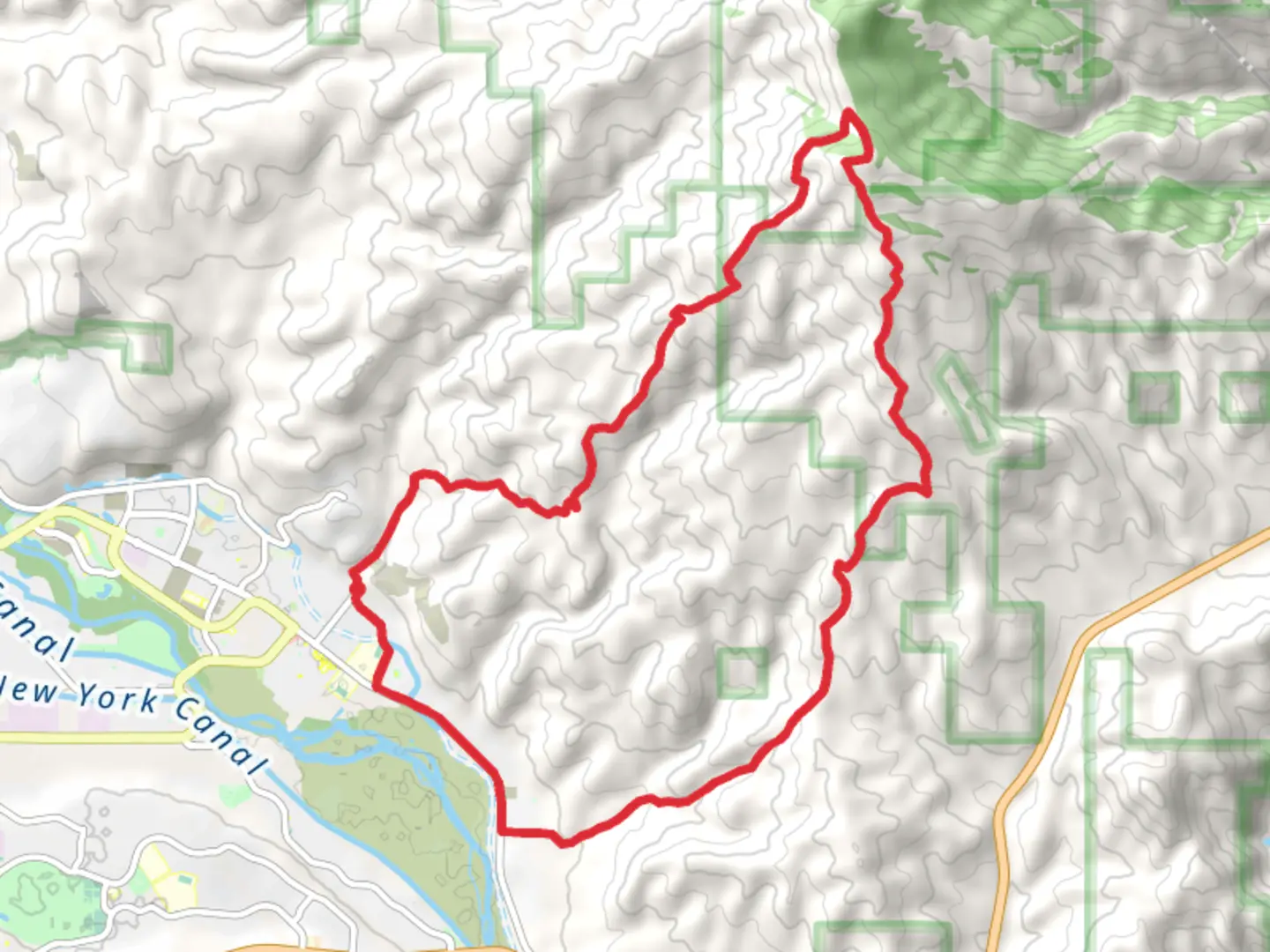 An image depicting the trail Lucky Peak Loop and its surrounding area.