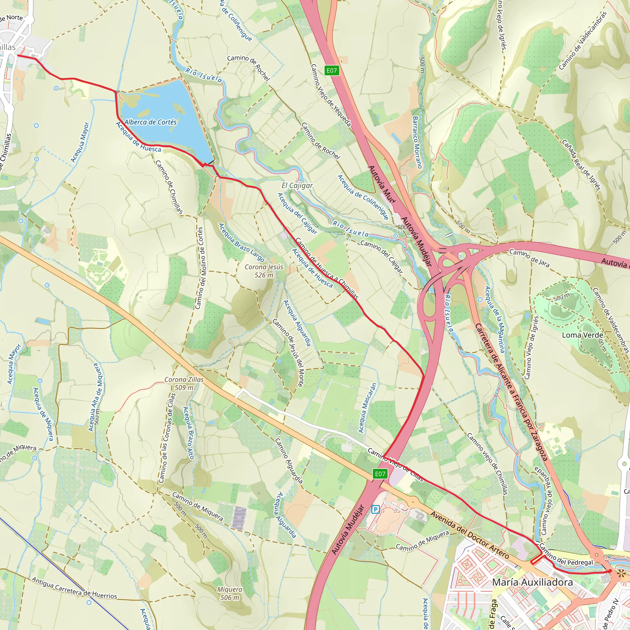 Huesca - Chimillas PR HU 140-a mobile static map