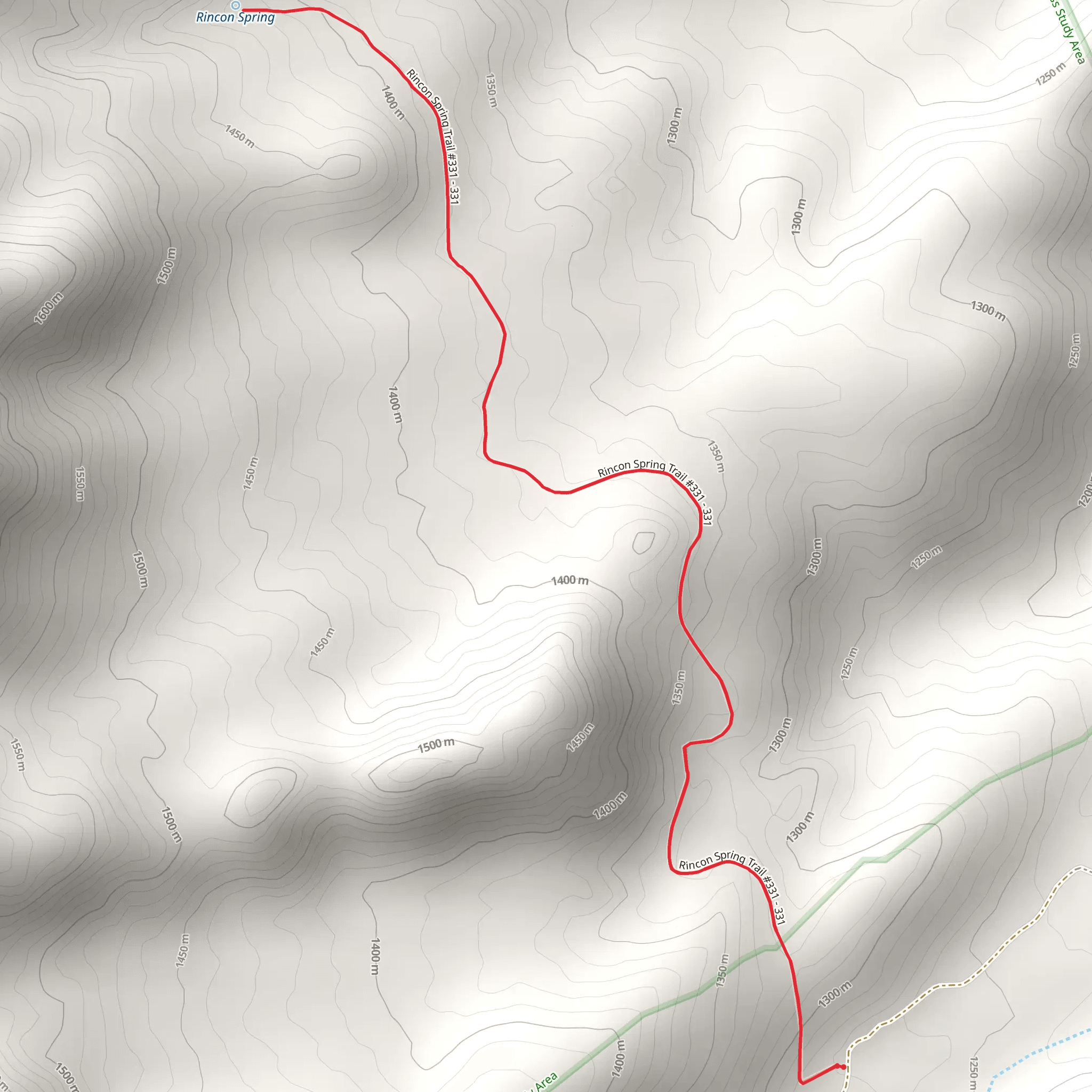 Rincon Spring Trail mobile static map