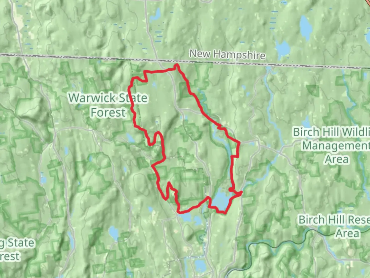 An image depicting the trail Tully Trail Loop and its surrounding area.