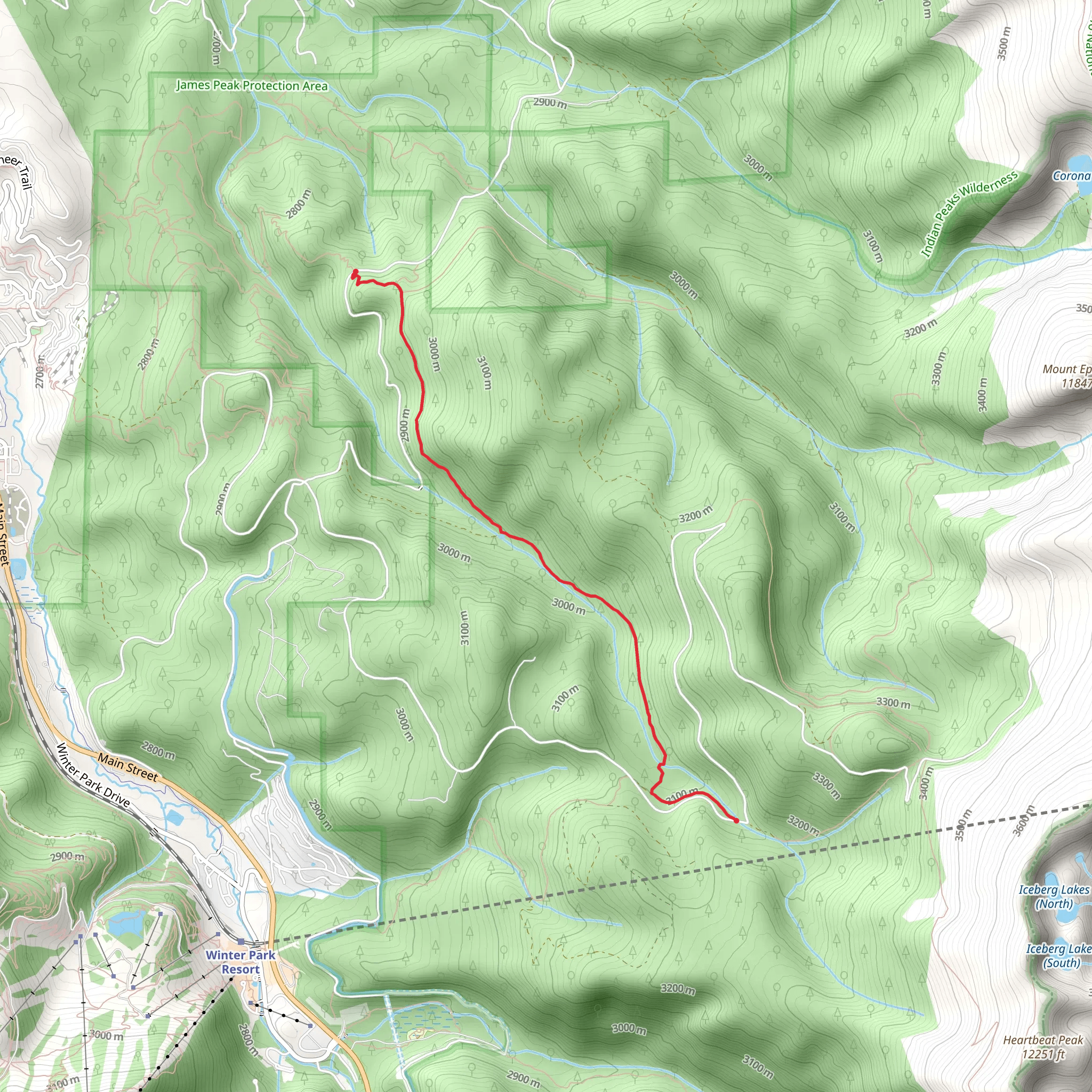 Broken Thumb Trail mobile static map