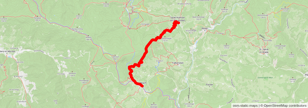 From Fischbach to St Kathrein am Hauenstein stage 2 Map