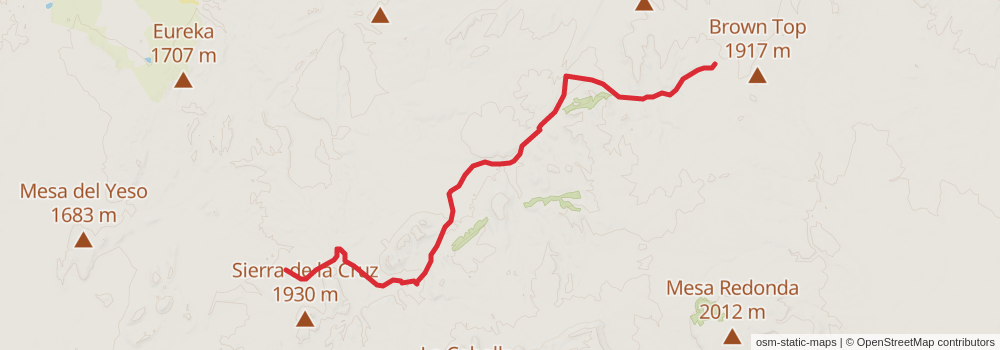 Grand Enchantment Trail stage 58 Map