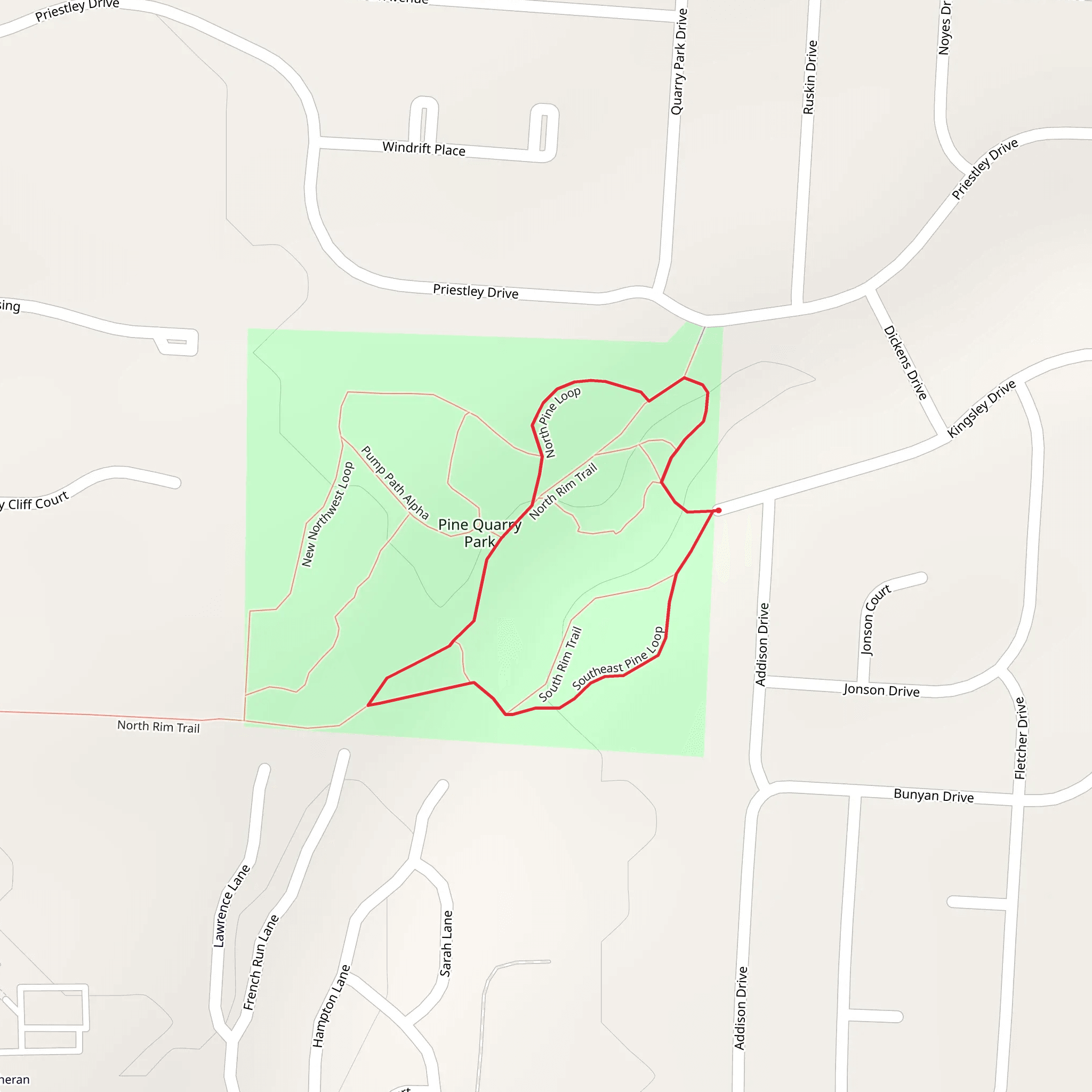 Southeast Pine and North Pine Loop mobile static map