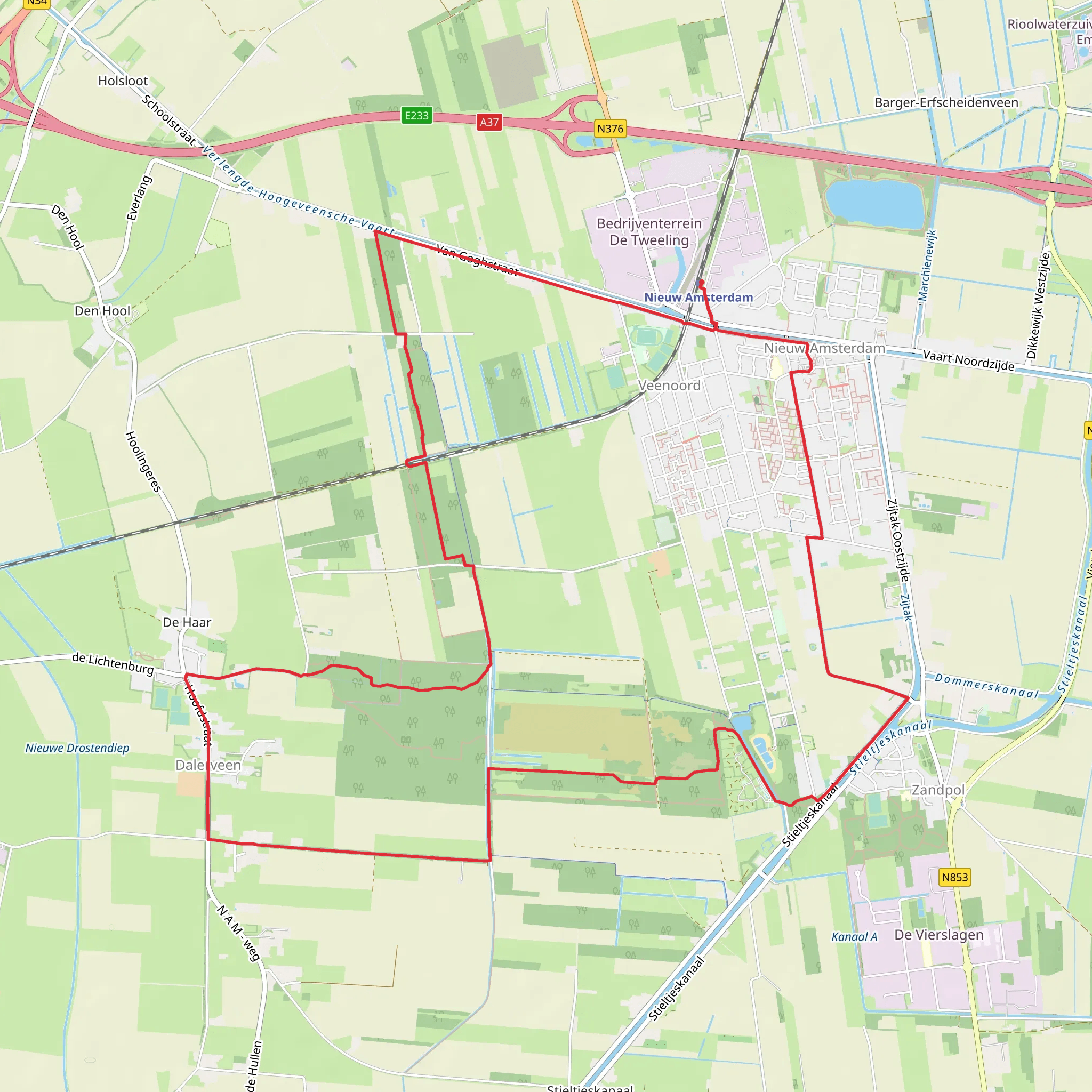 Boekweitakkers, Vakantiepark Buitenland and Vaart Weg mobile static map