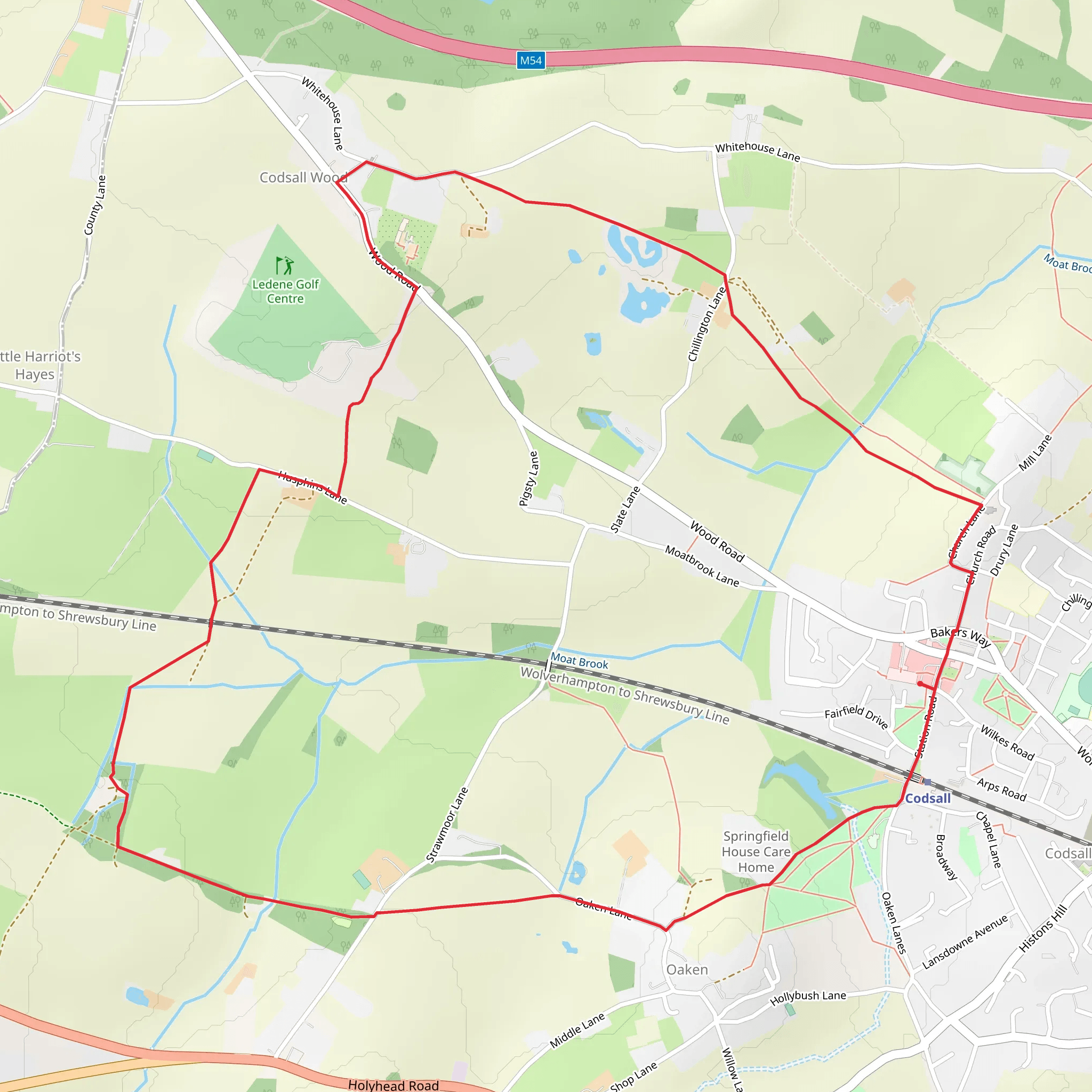 Codsall Loop mobile static map