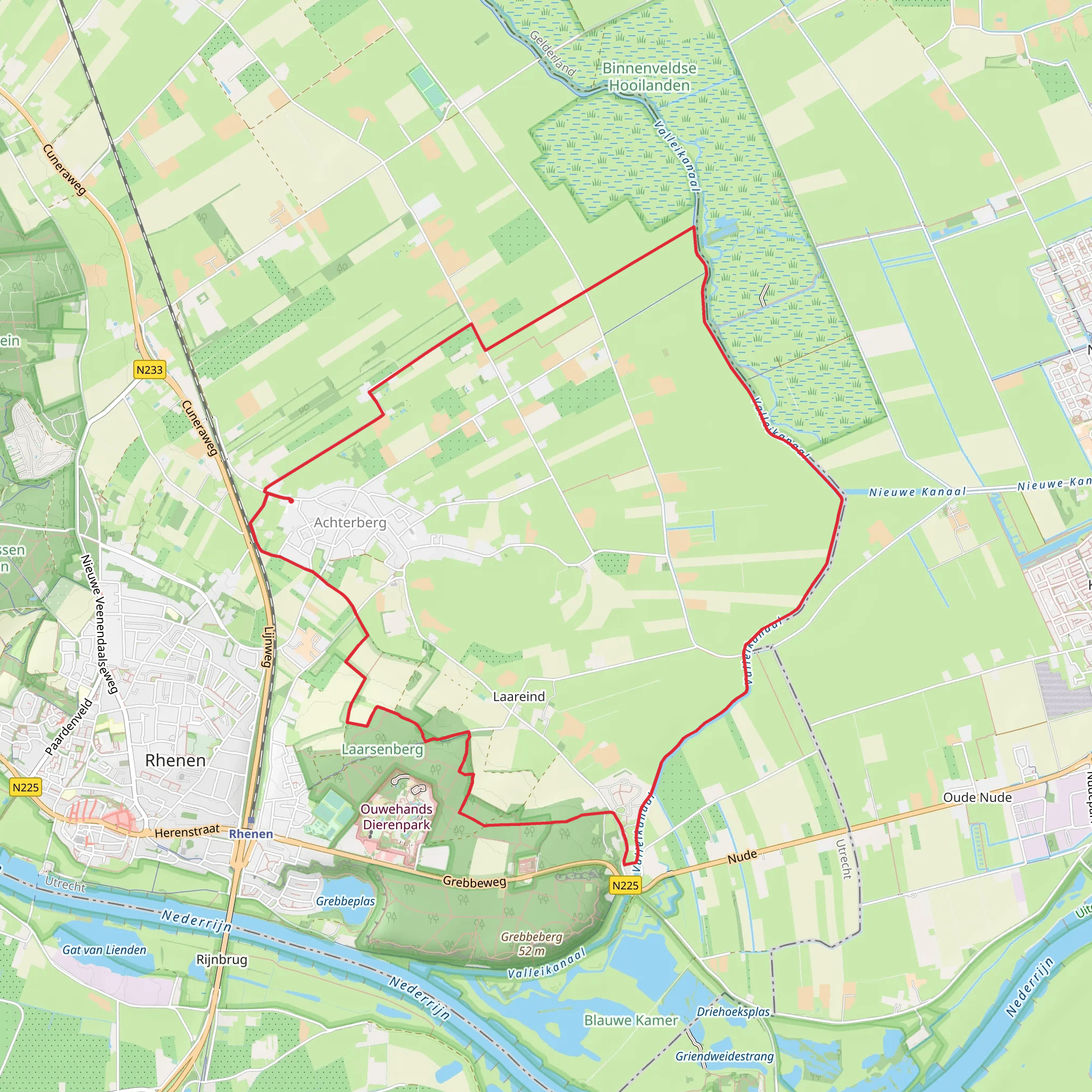 Bisschop Davidsgrift, Valleikanaal and Laarsenberg Loop mobile static map
