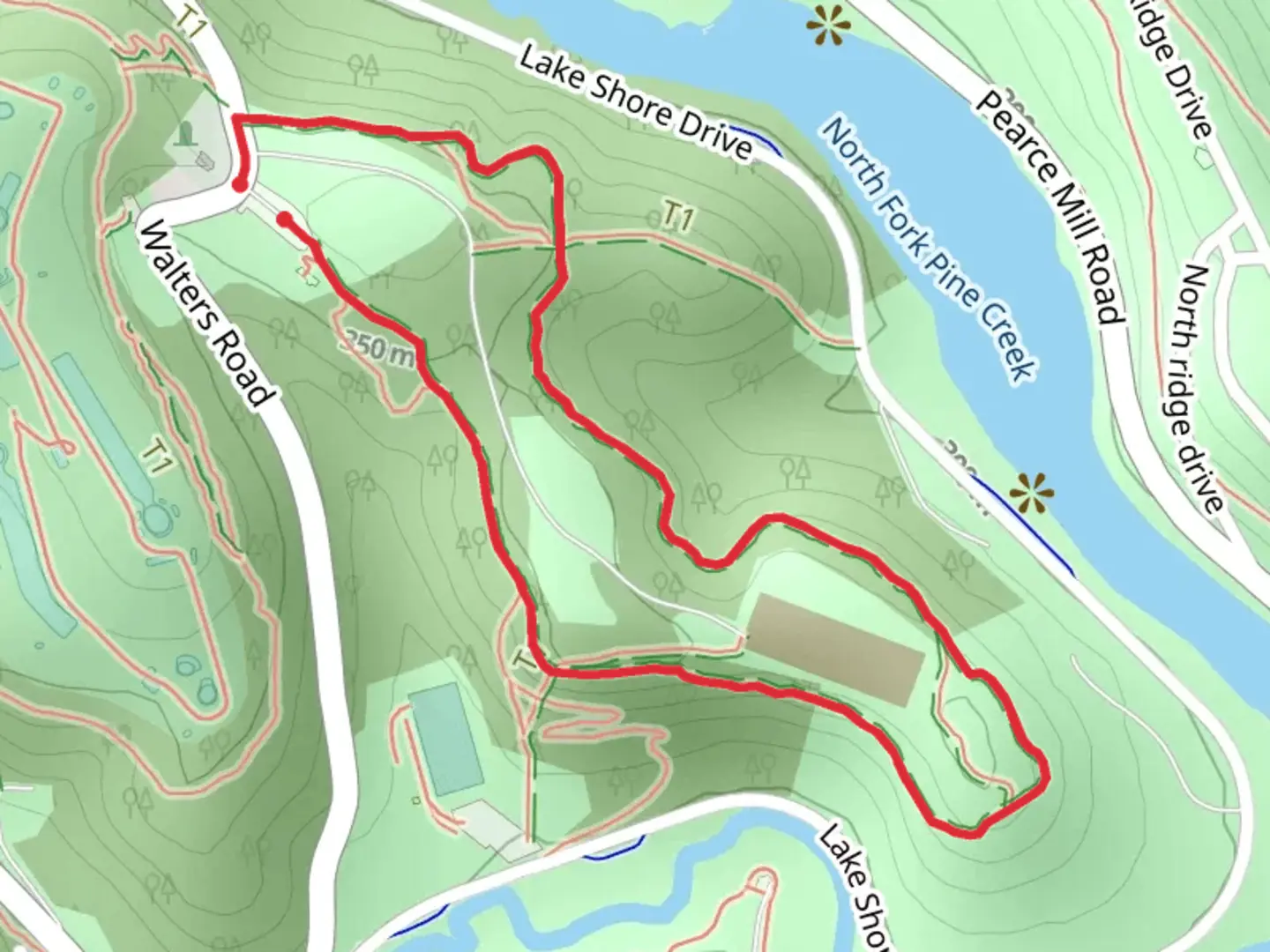 An image depicting the trail North Park Loop and its surrounding area.