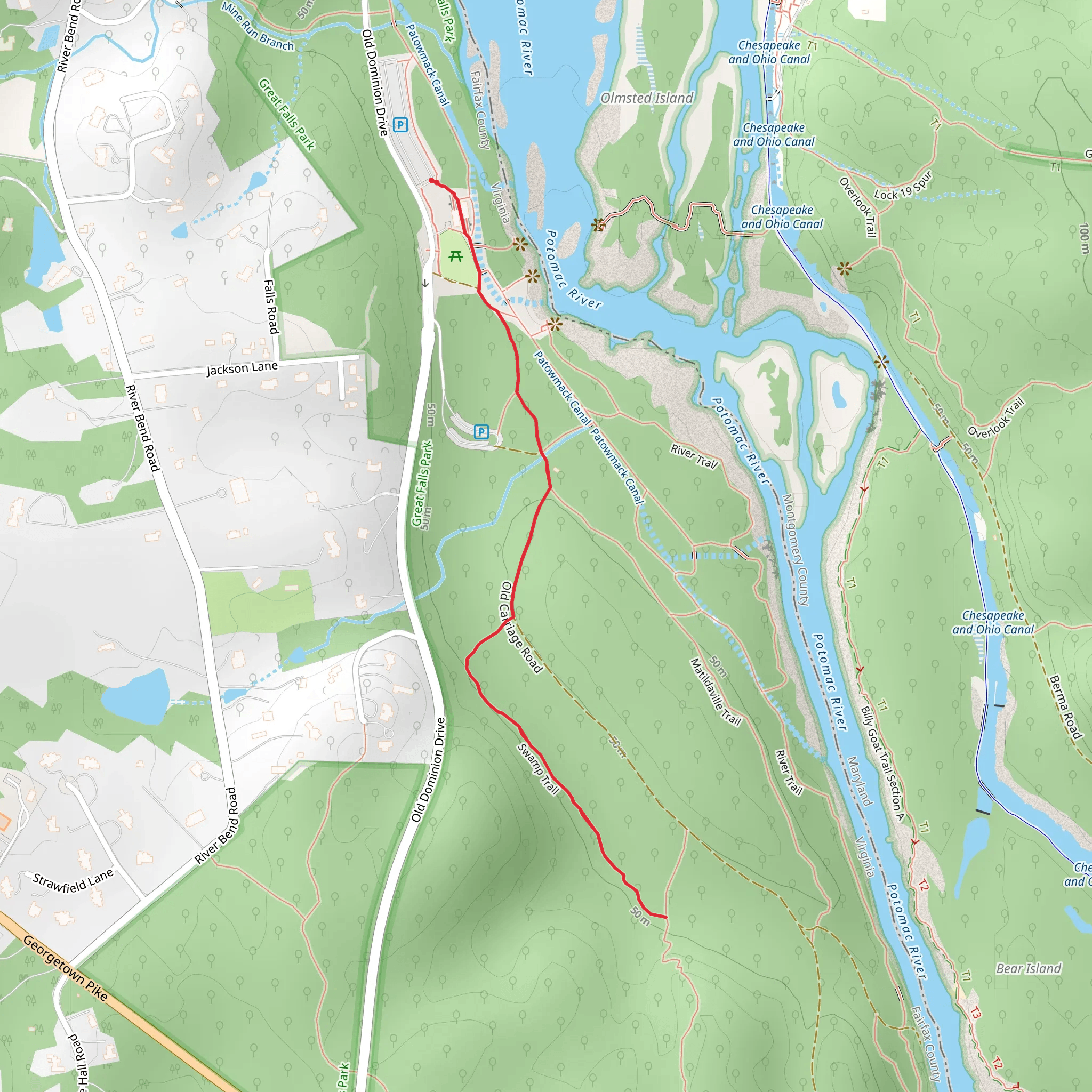 Swamp Trail mobile static map