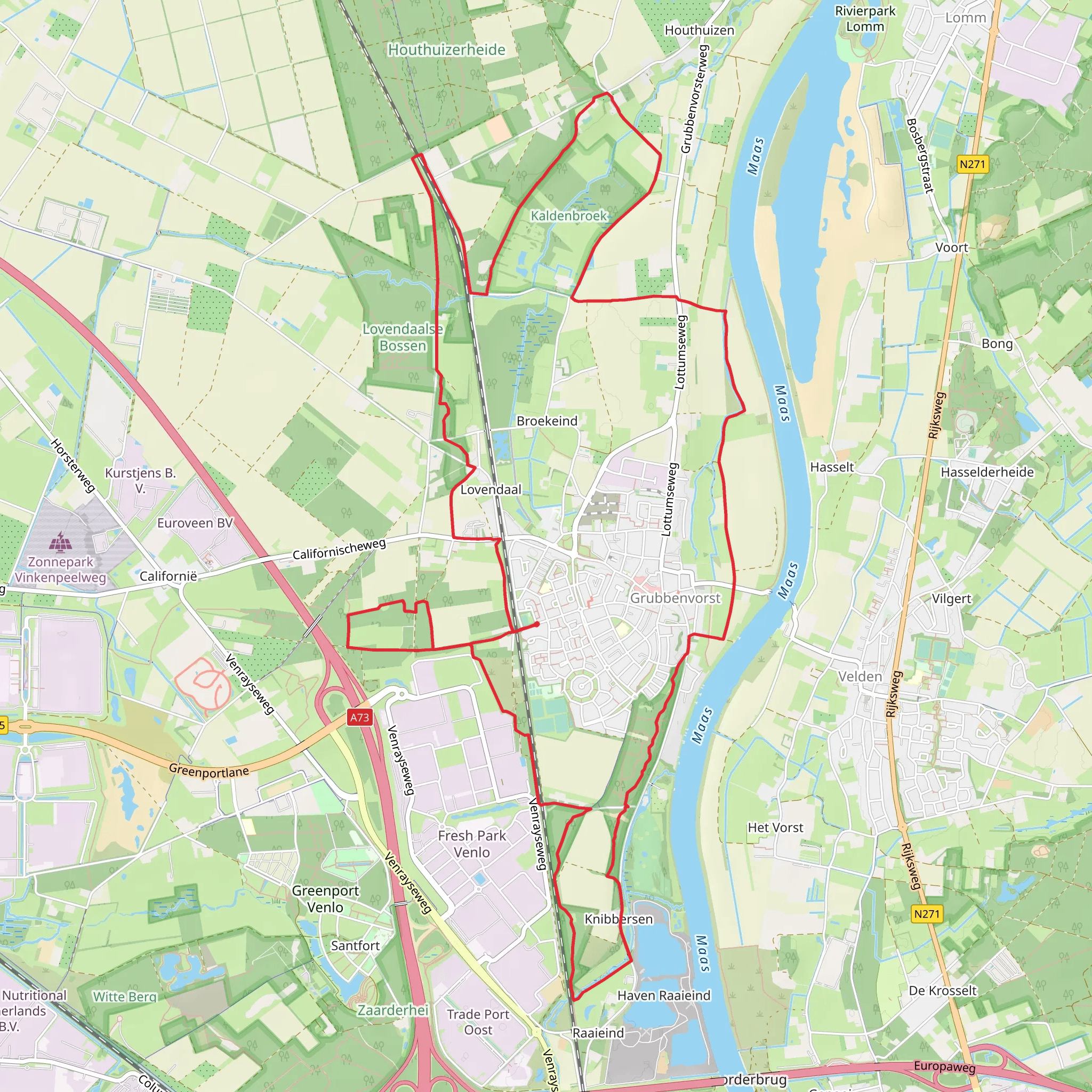 Kaldenbroek and Sint Jan Sleutelbergbos Loop mobile static map