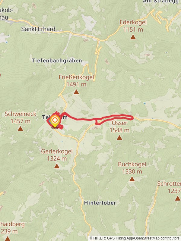 Teichalm - Round Trip with Moorlehrpfad mobile static map