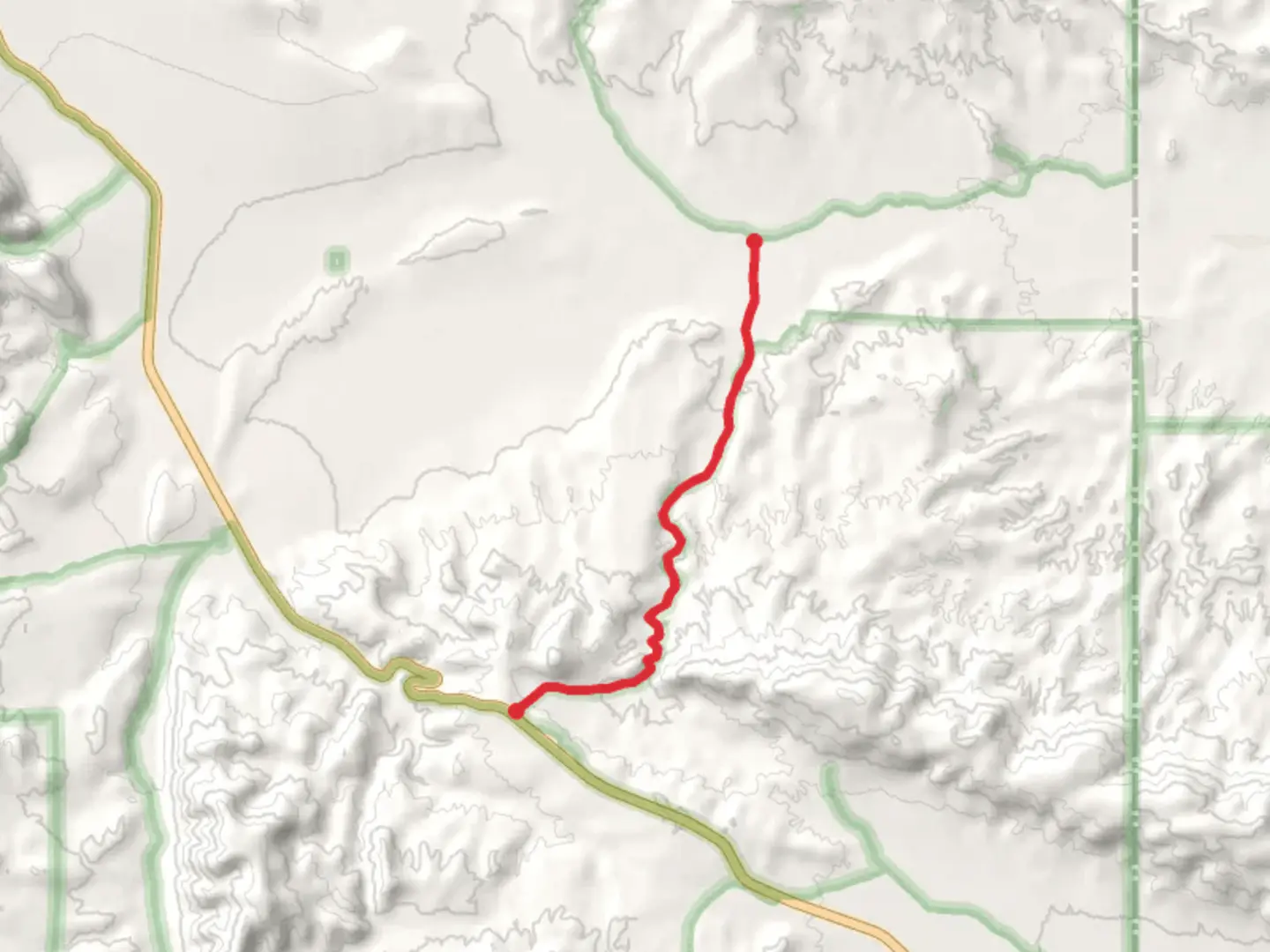 An image depicting the trail Carrizo Creek to Weeny Pass Road and its surrounding area.