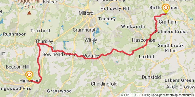 Coast to Coast - Southern England stage 13 Map