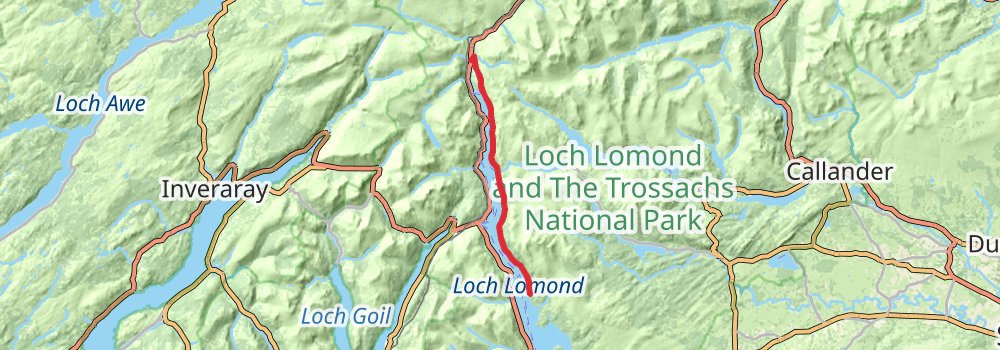 West Highland Way (South Section) 6-Day Moderate Tour (Hillwalk Tours) stage 3 Map