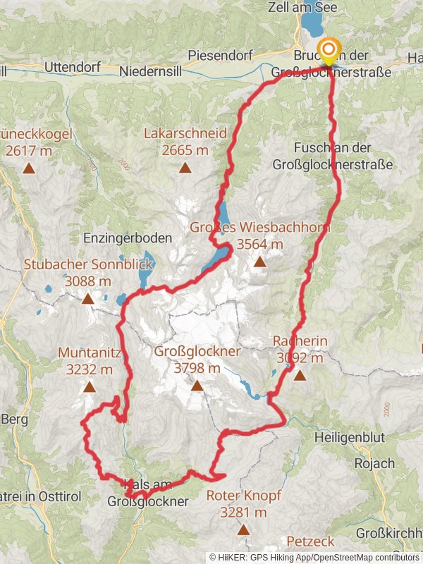 Die Glocknerrunde mobile static map