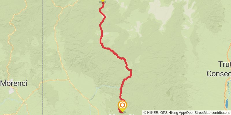 Continental Divide Trail - New Mexico alt 8 Map