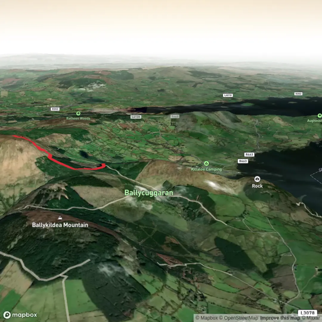 An image depicting the trail Moylussa Peak and its surrounding area.