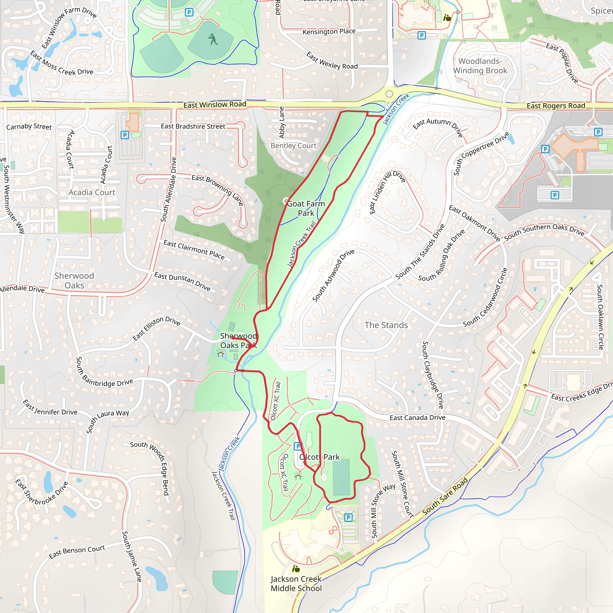 Goat Farm Park and Olcott Park Loop mobile static map