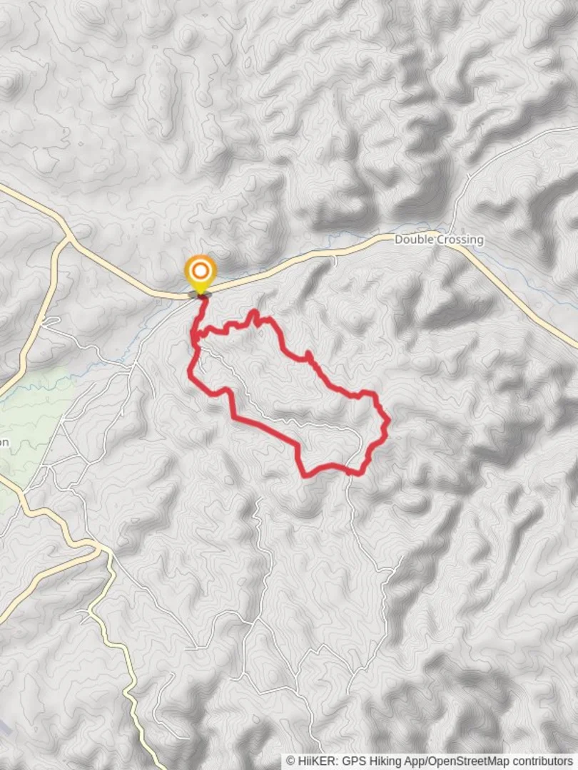 An image depicting the trail Loop around Big Tank Canyon and its surrounding area.