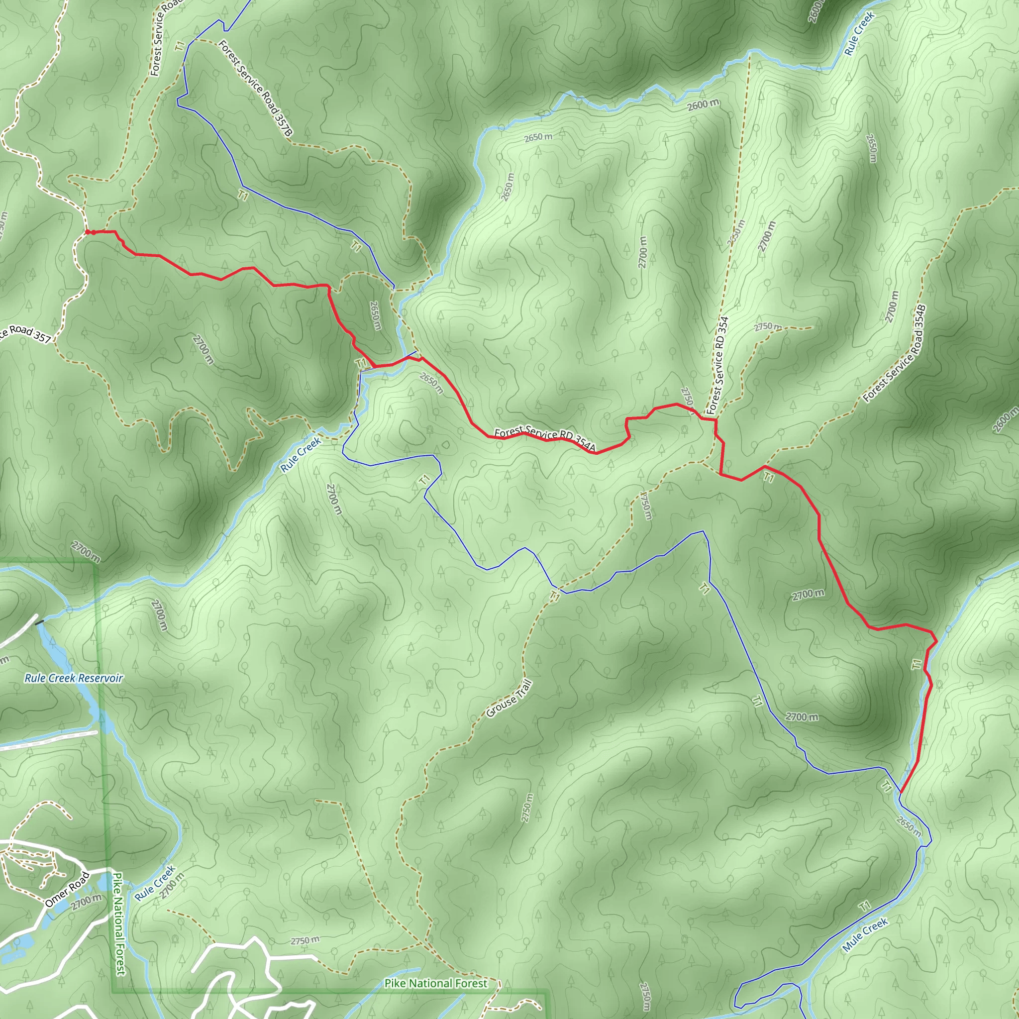 Broken Swing Arm Trail mobile static map