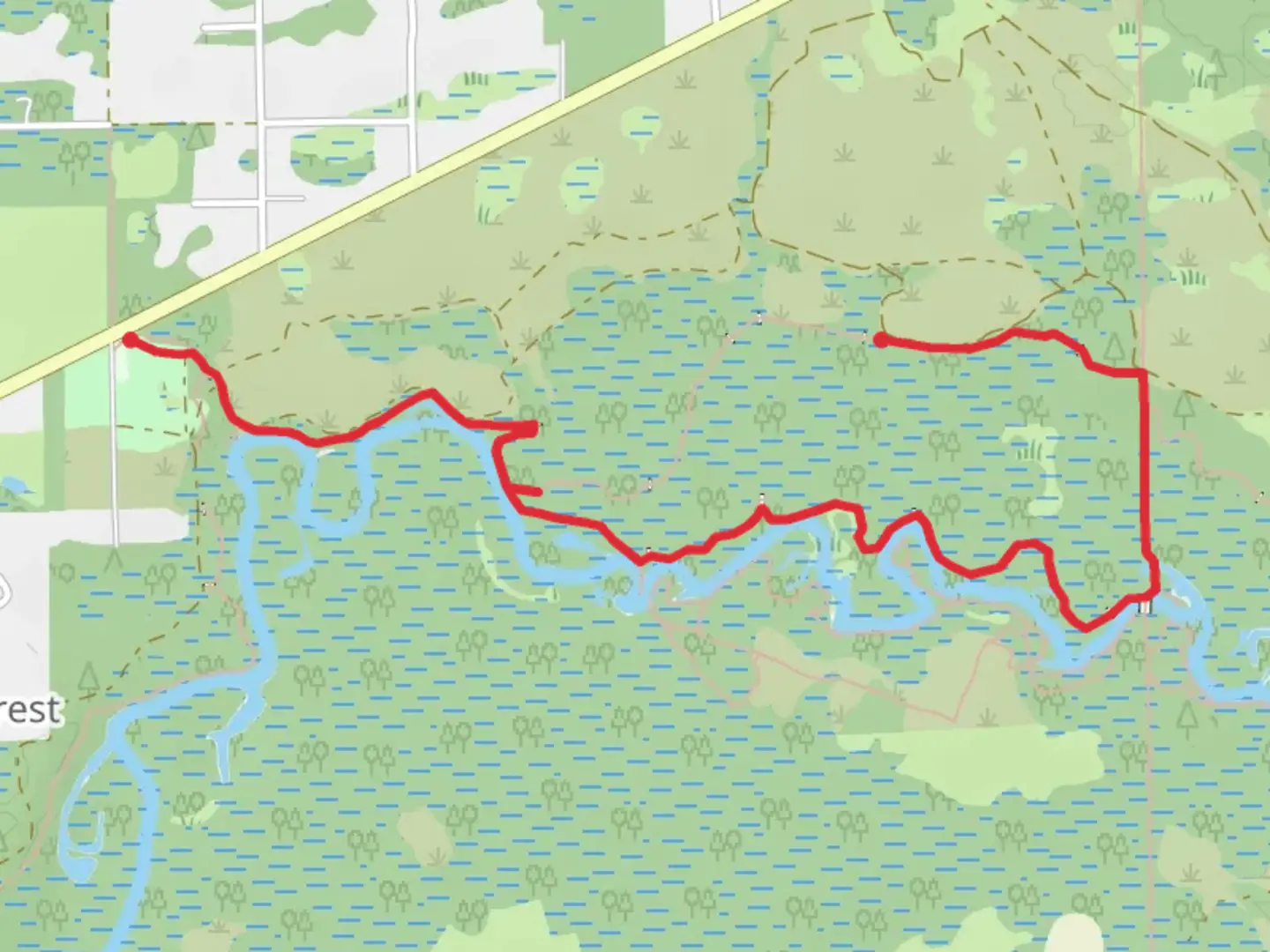 An image depicting the trail Kolokee Loop Trail and its surrounding area.