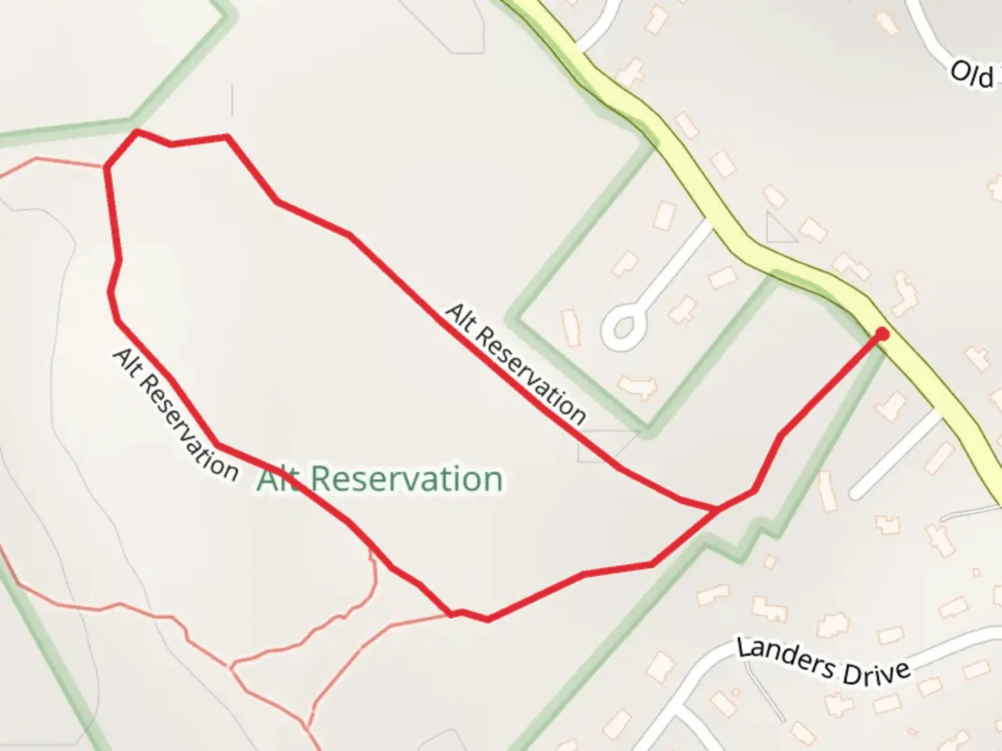 An image depicting the trail Alt Reservation - Grover Street and its surrounding area.