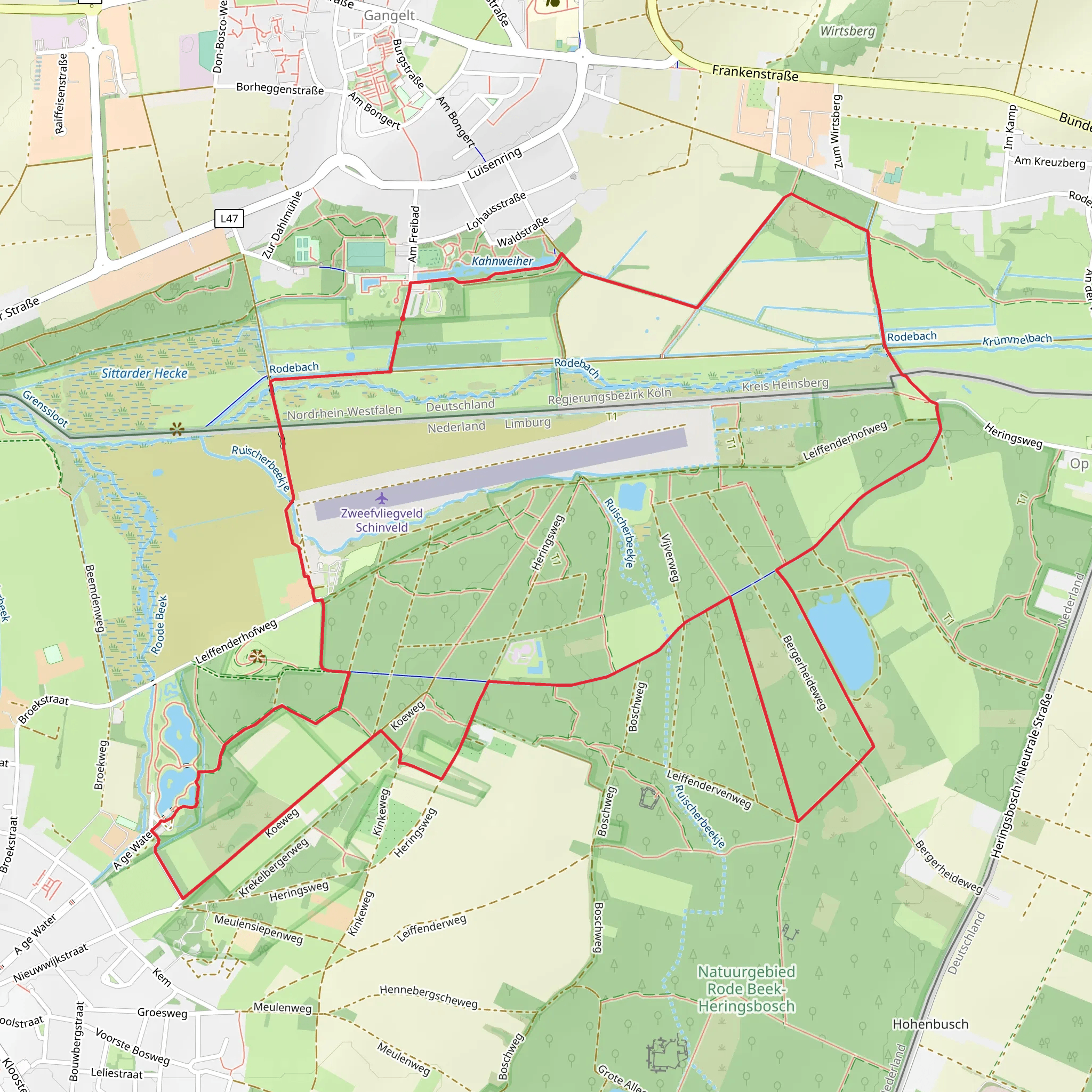 Onderbanken RR 10 and Rode Beek Loop mobile static map