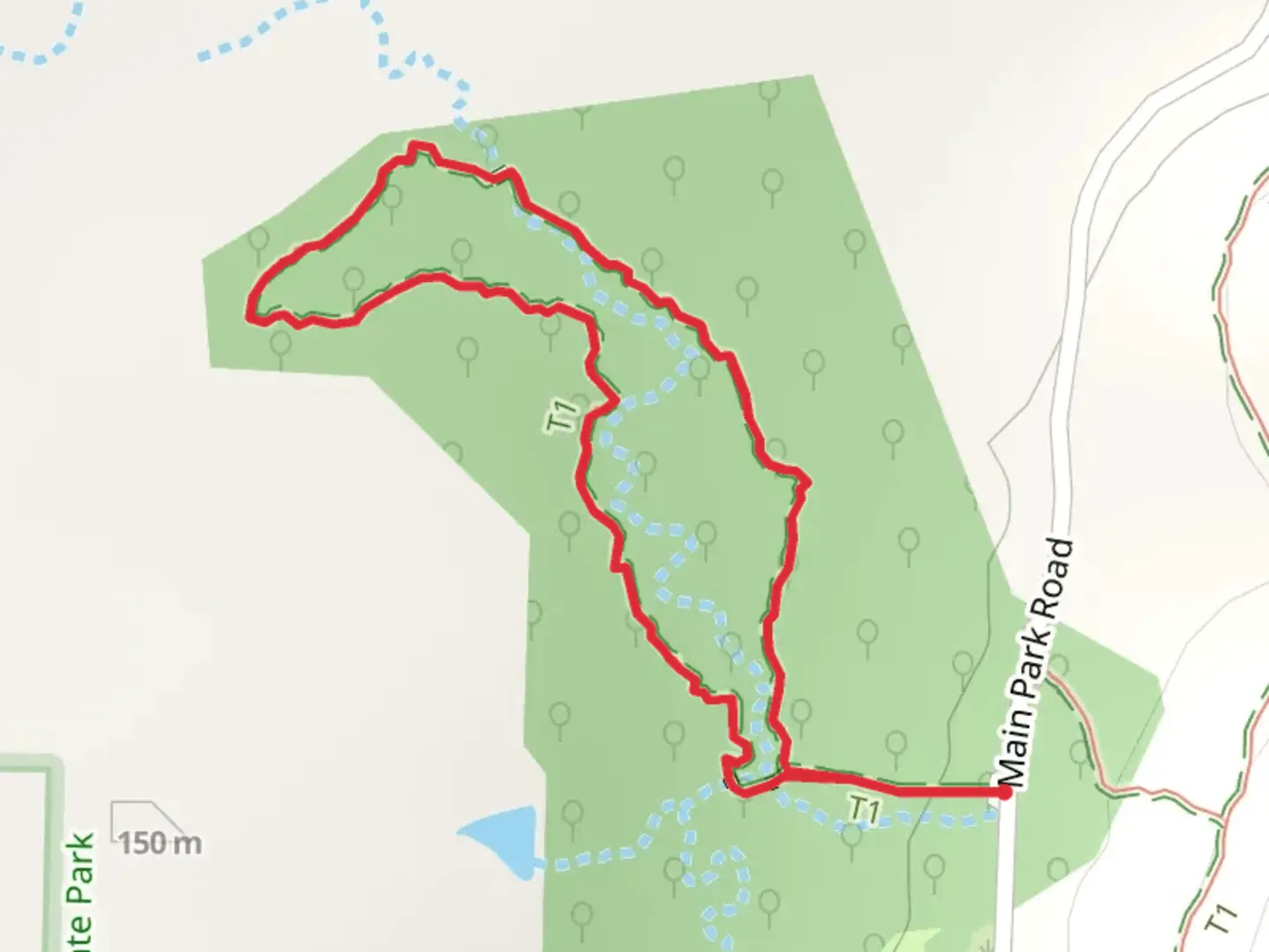 An image depicting the trail Spice Bush Loop Trail and its surrounding area.