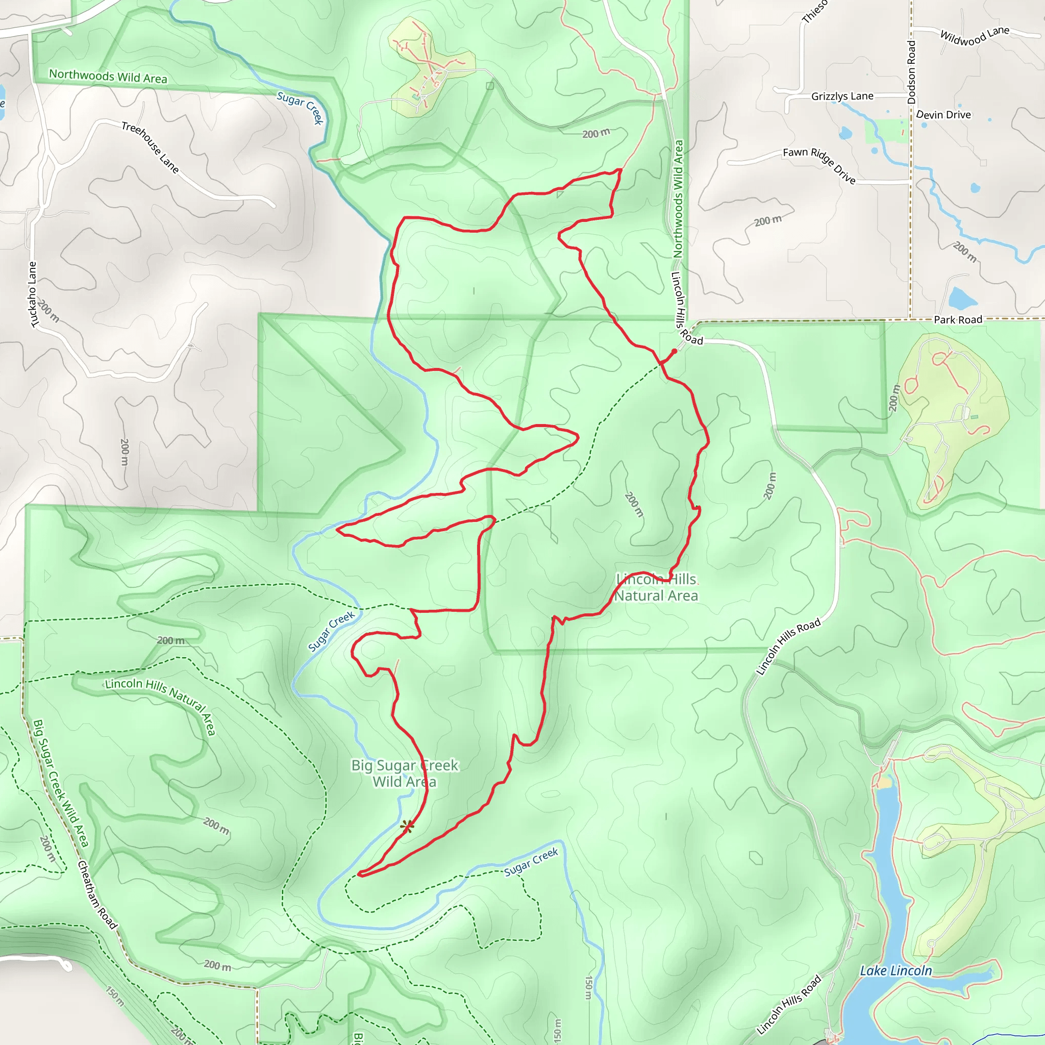 Cuivre River Trail - North and Big Sugar Creek Loop Trail mobile static map