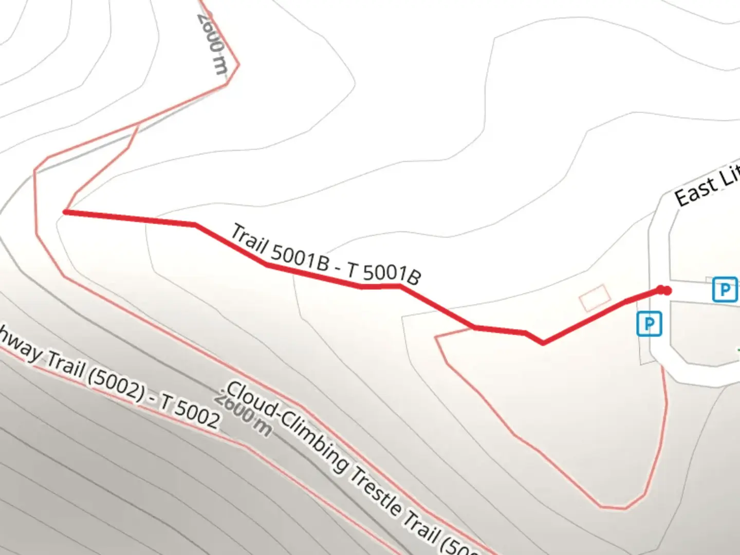 An image depicting the trail Trail 5001B and its surrounding area.