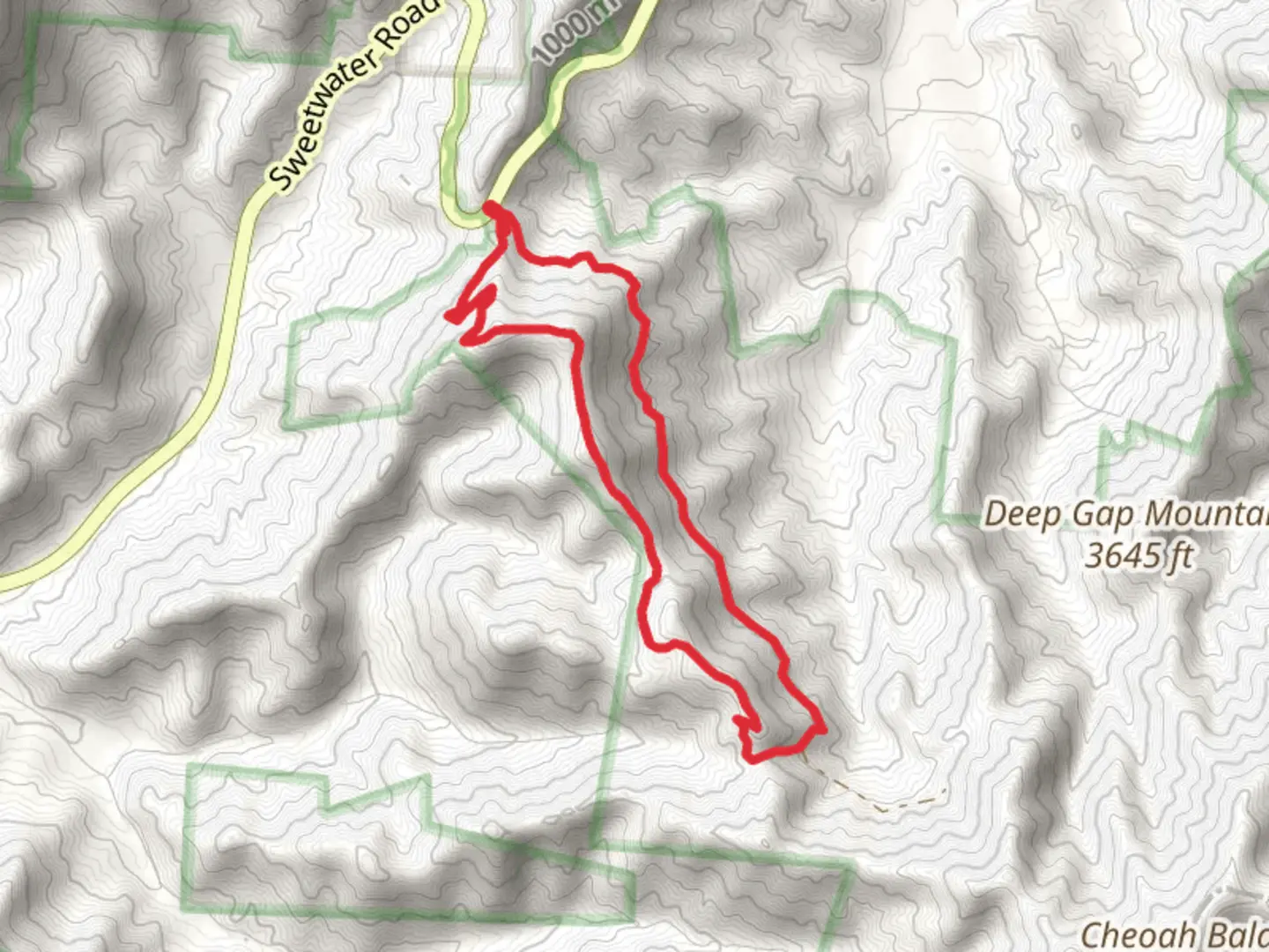An image depicting the trail Appalachian, Simp Gap and Stecoah Gap Loop Trail and its surrounding area.