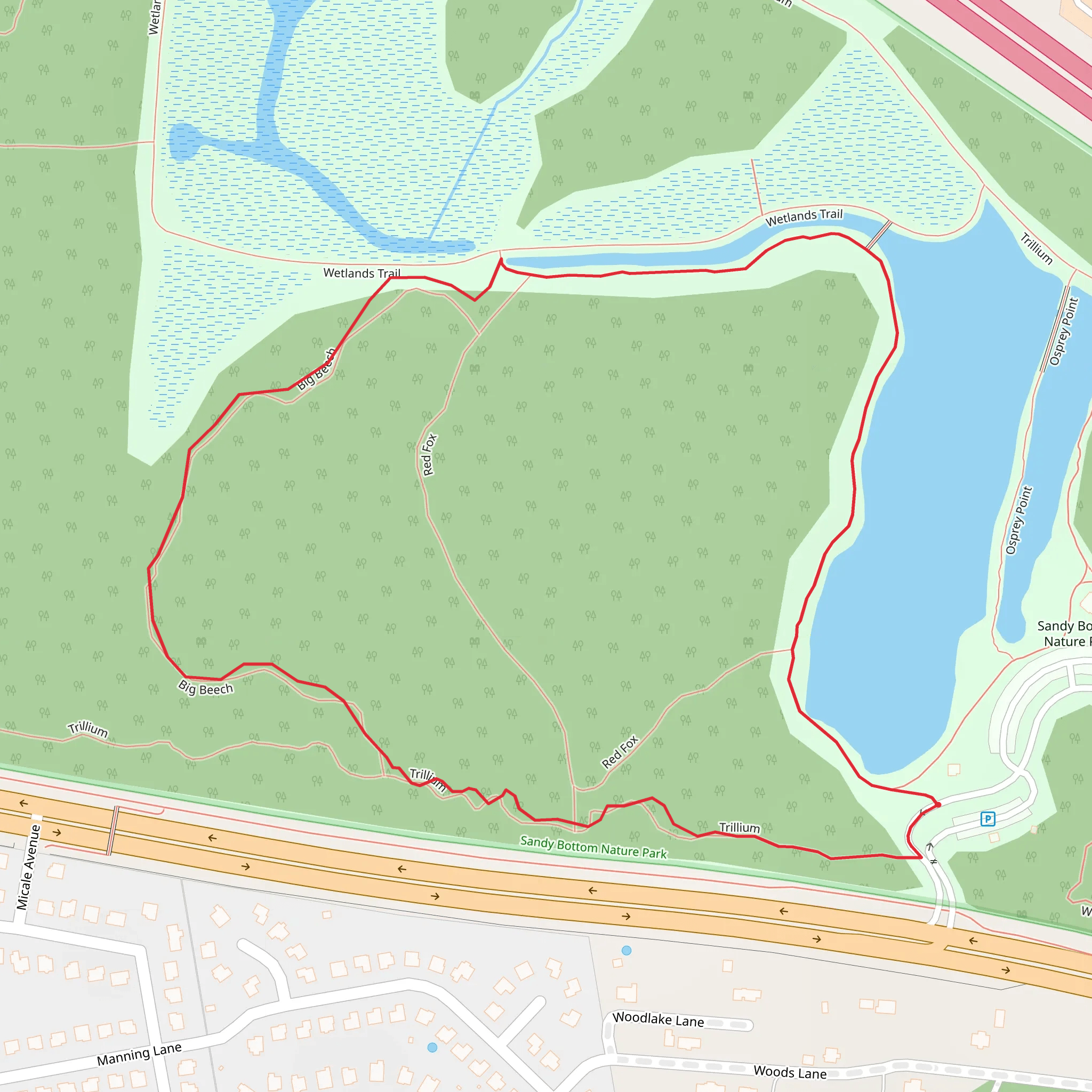 Trillium Loop mobile static map