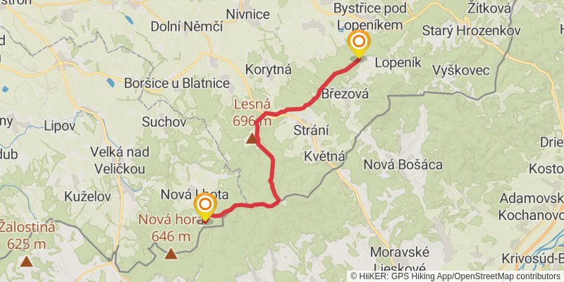 Trans Carpathian Hike stage 7 Map