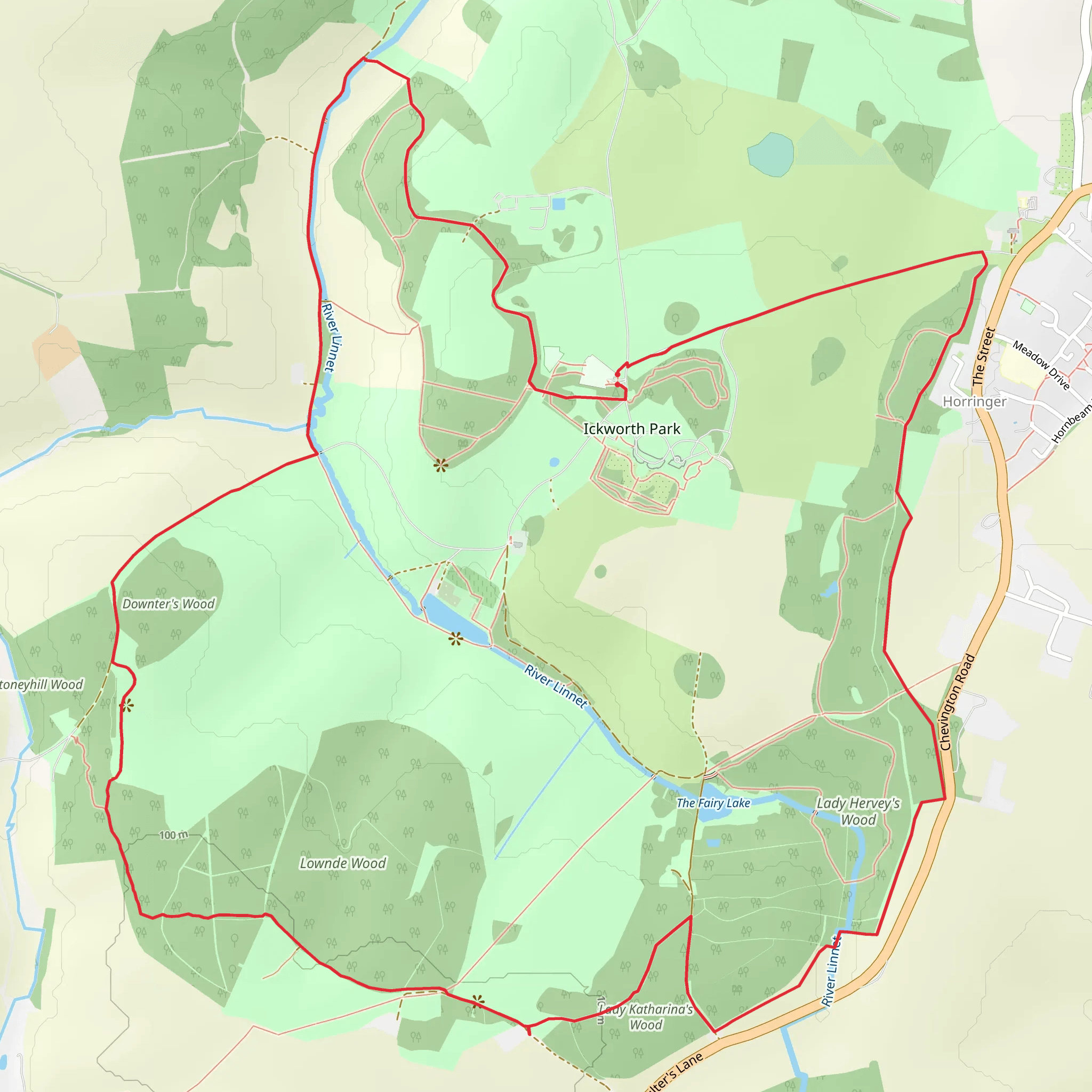 Ickworth Monument Multi-use Trail mobile static map