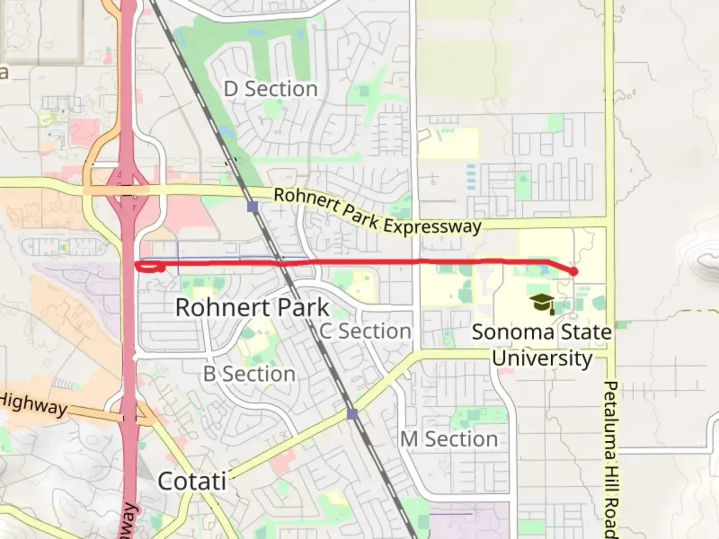 An image depicting the trail Walk along Copeland Creek and its surrounding area.