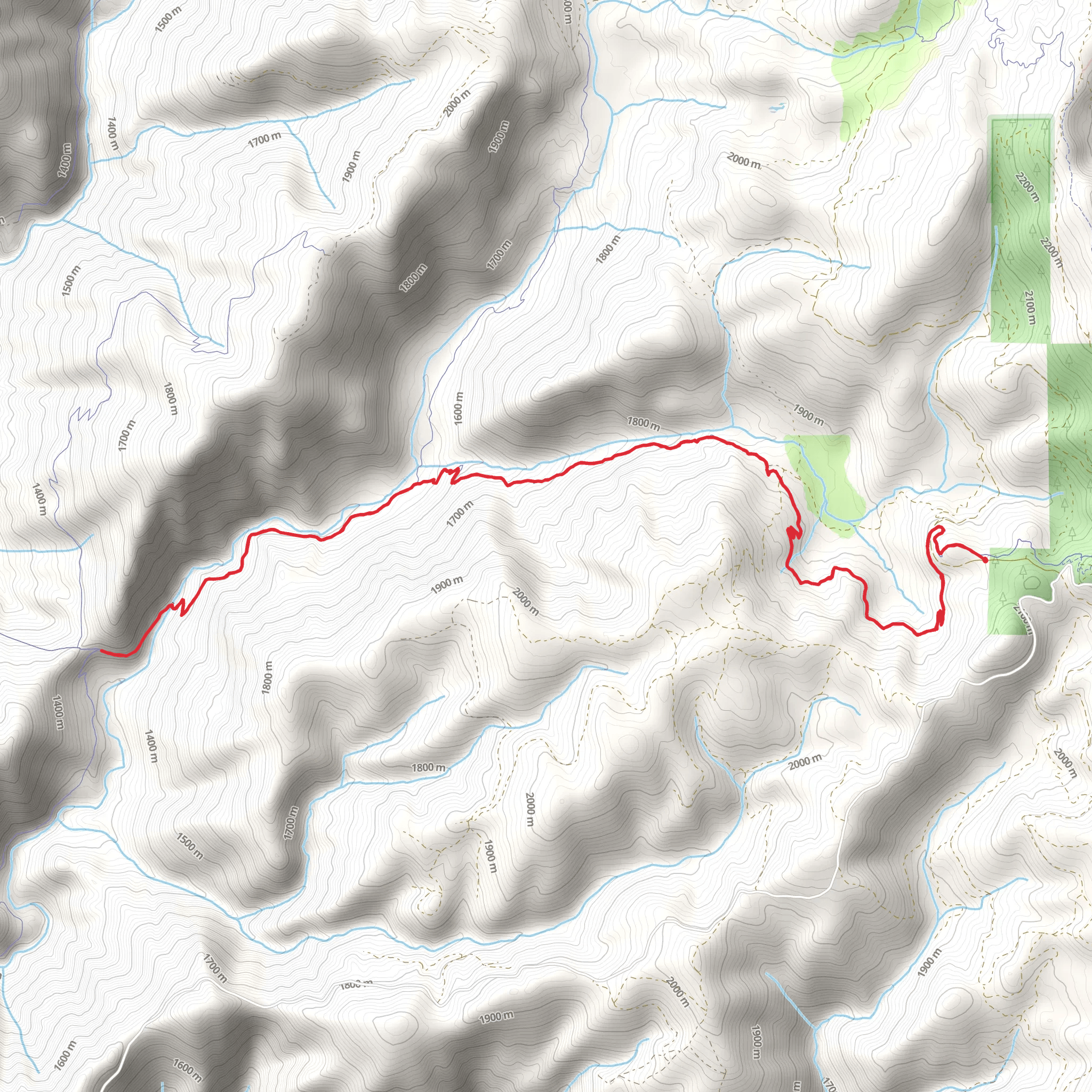 Butcher Ranch Trail mobile static map