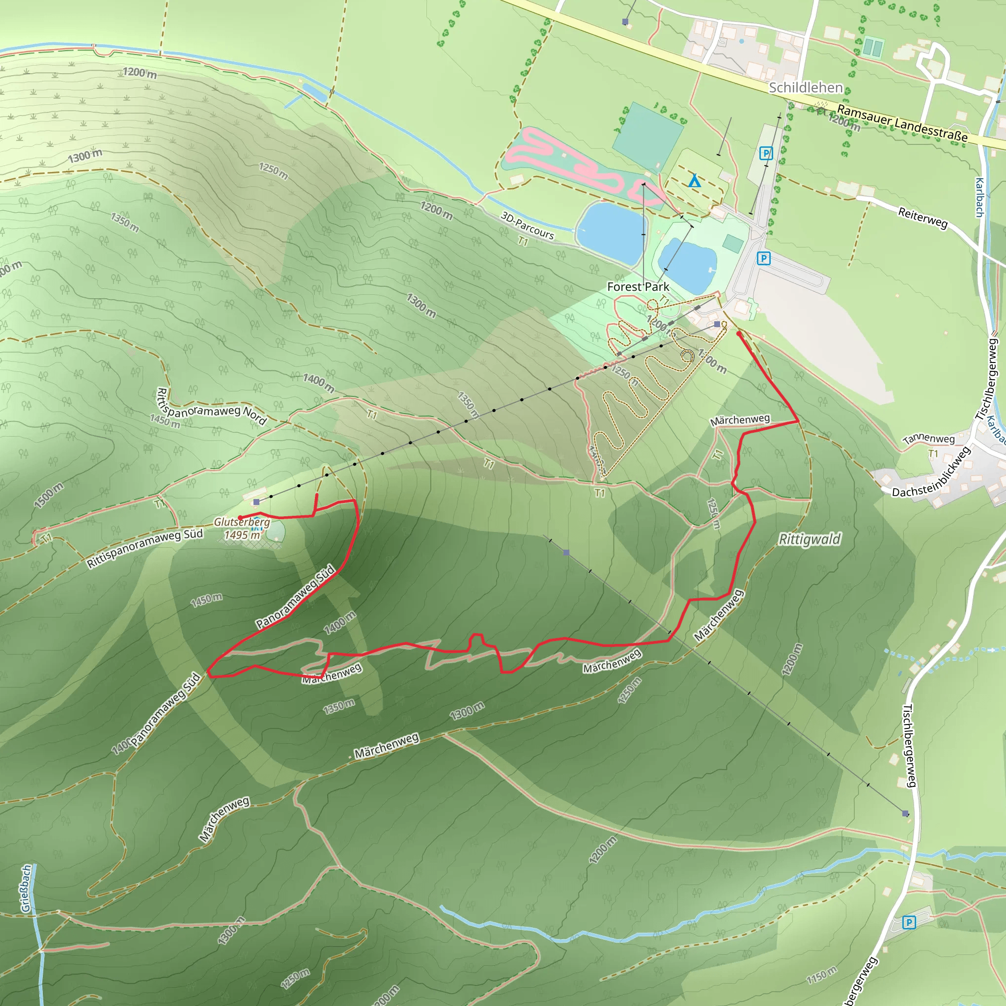 Fairy Tale Trail to Rittisberg mobile static map