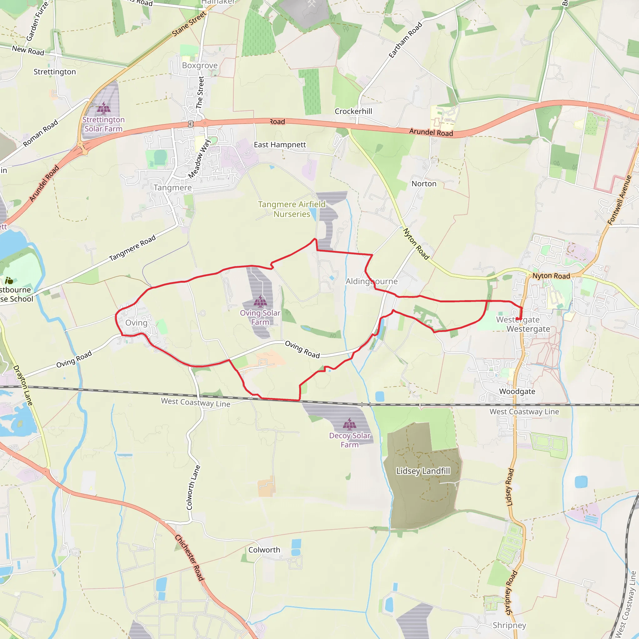 Tangmere Country Park mobile static map