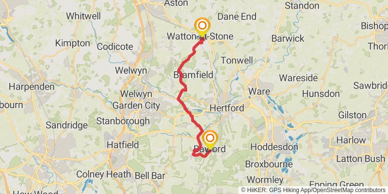 Hertfordshire Chain Walk stage 2 Map