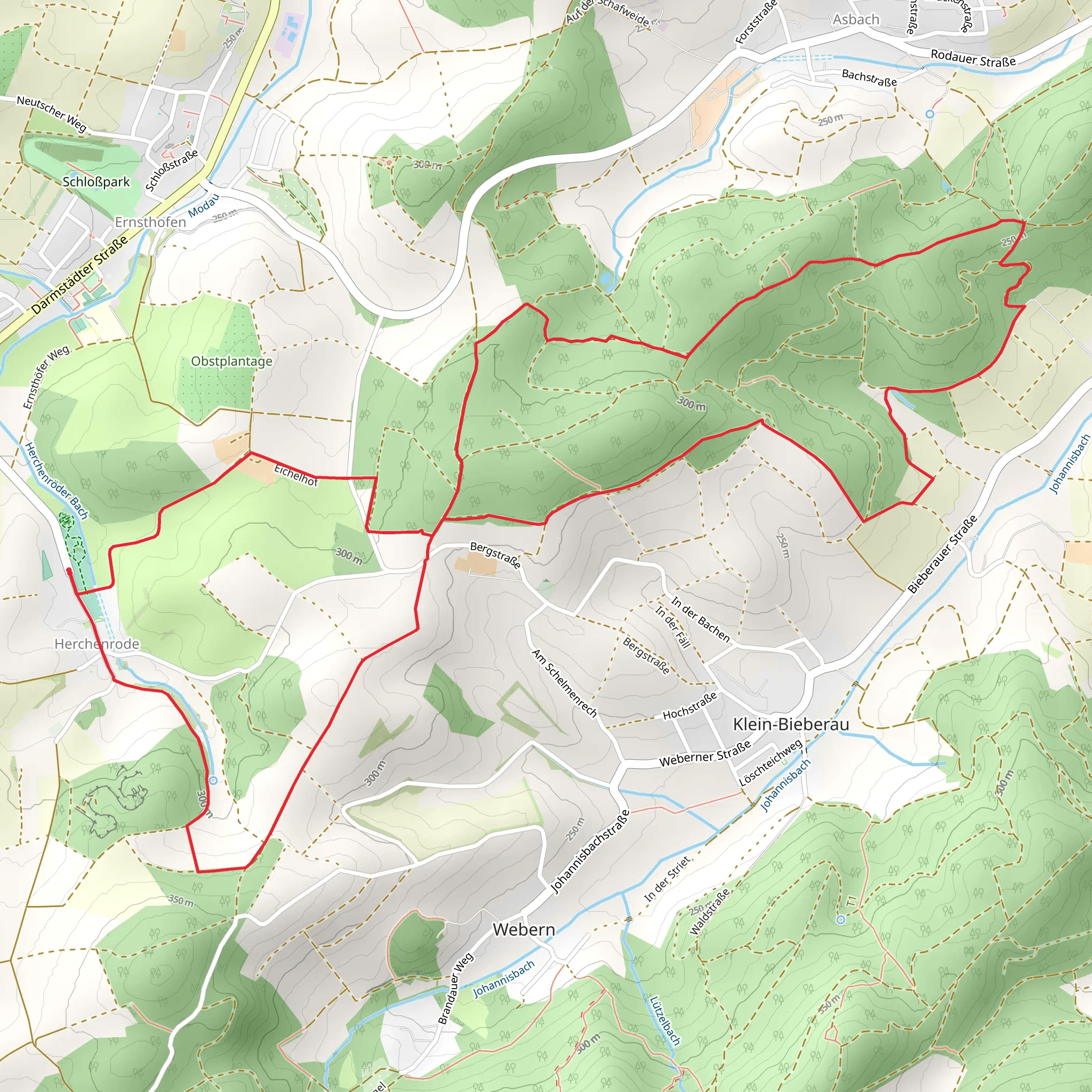 Herchenrode and Steinernfirst Loop mobile static map