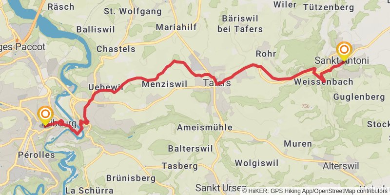 Camino Lucerne-Geneva stage 9 Map