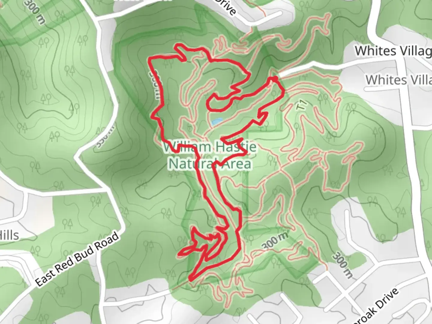 An image depicting the trail View Park, Sink Hole, Hard Labor and Yellow Jacket Loop and its surrounding area.