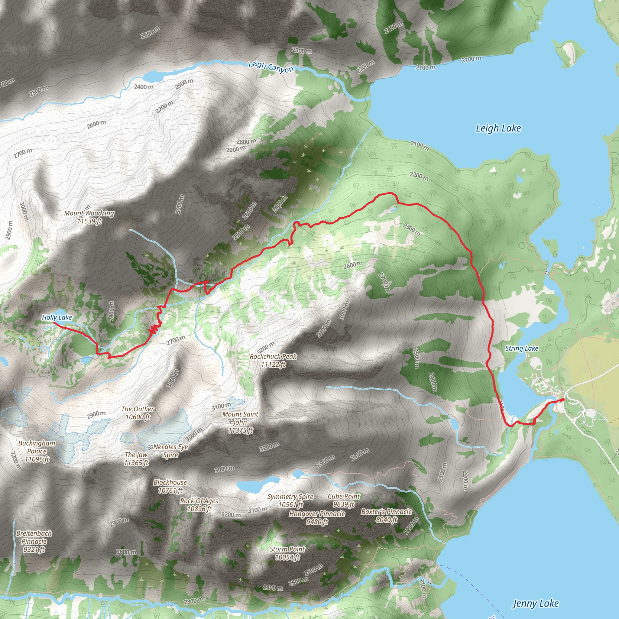 Holly Lake Trail mobile static map