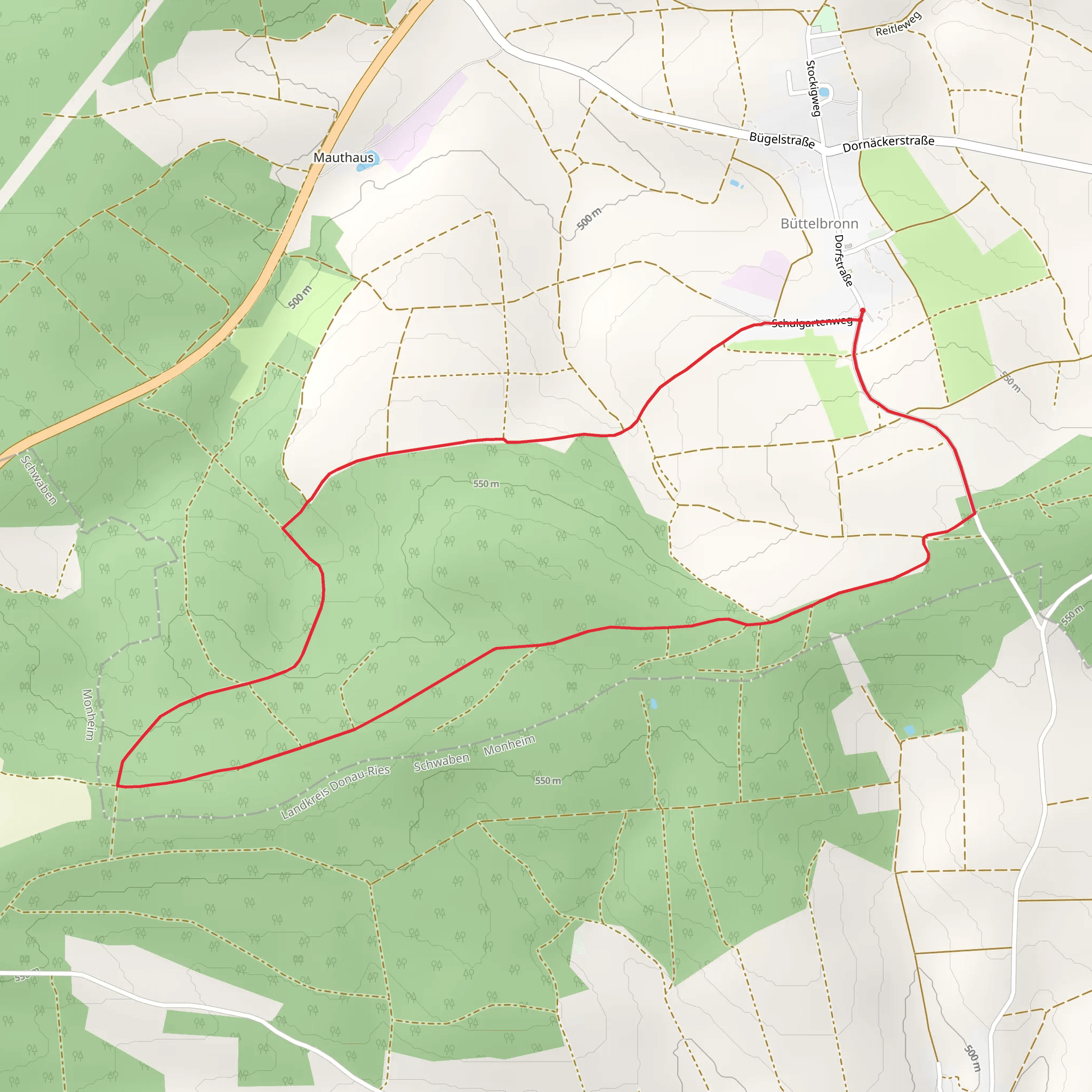 Rundwanderweg Langenaltheim 5 mobile static map