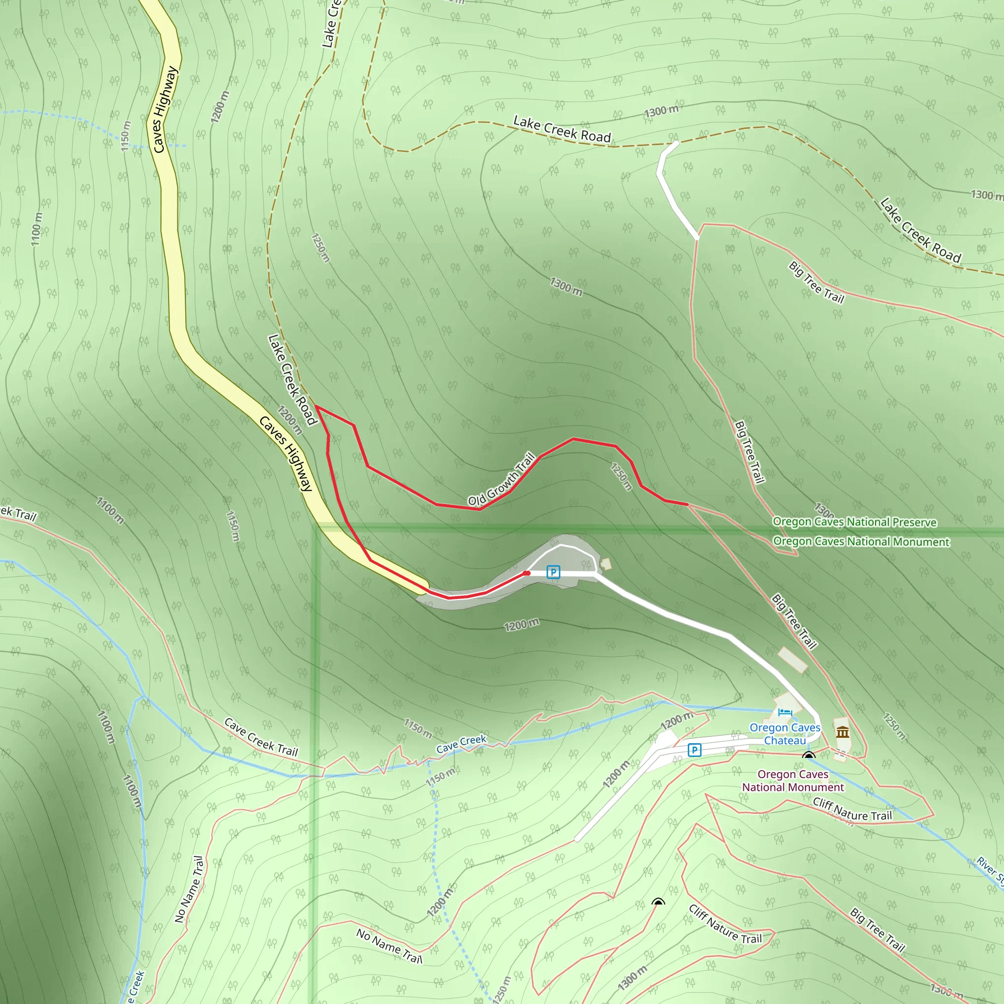 Old Growth Trail mobile static map