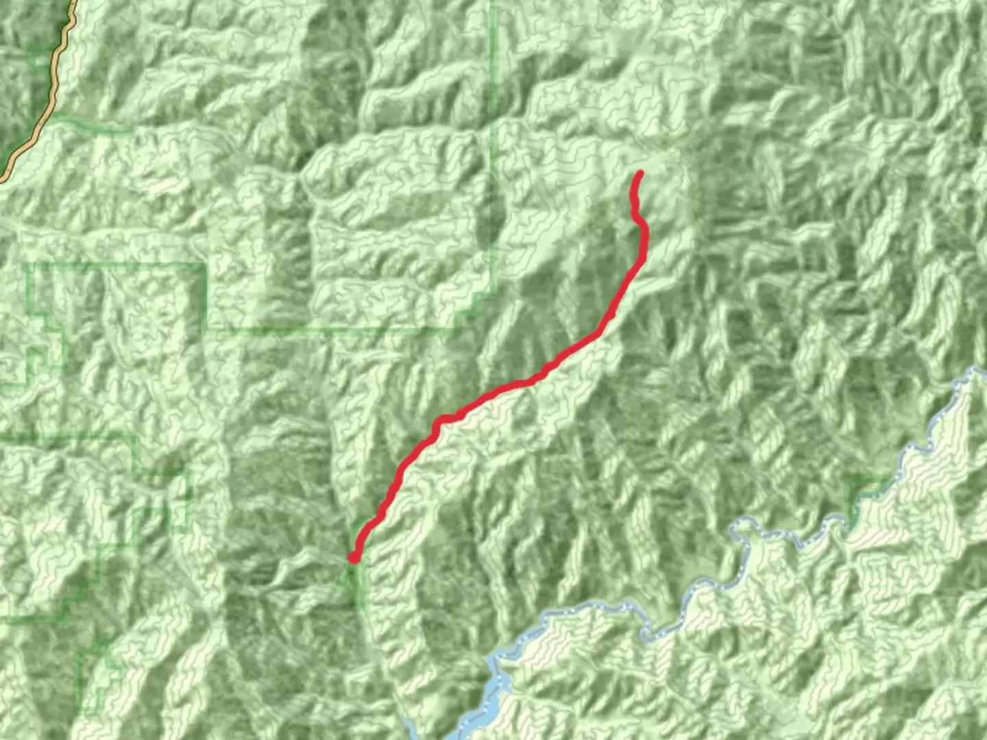 An image depicting the trail Cottonwood Creek Road Out and Back and its surrounding area.