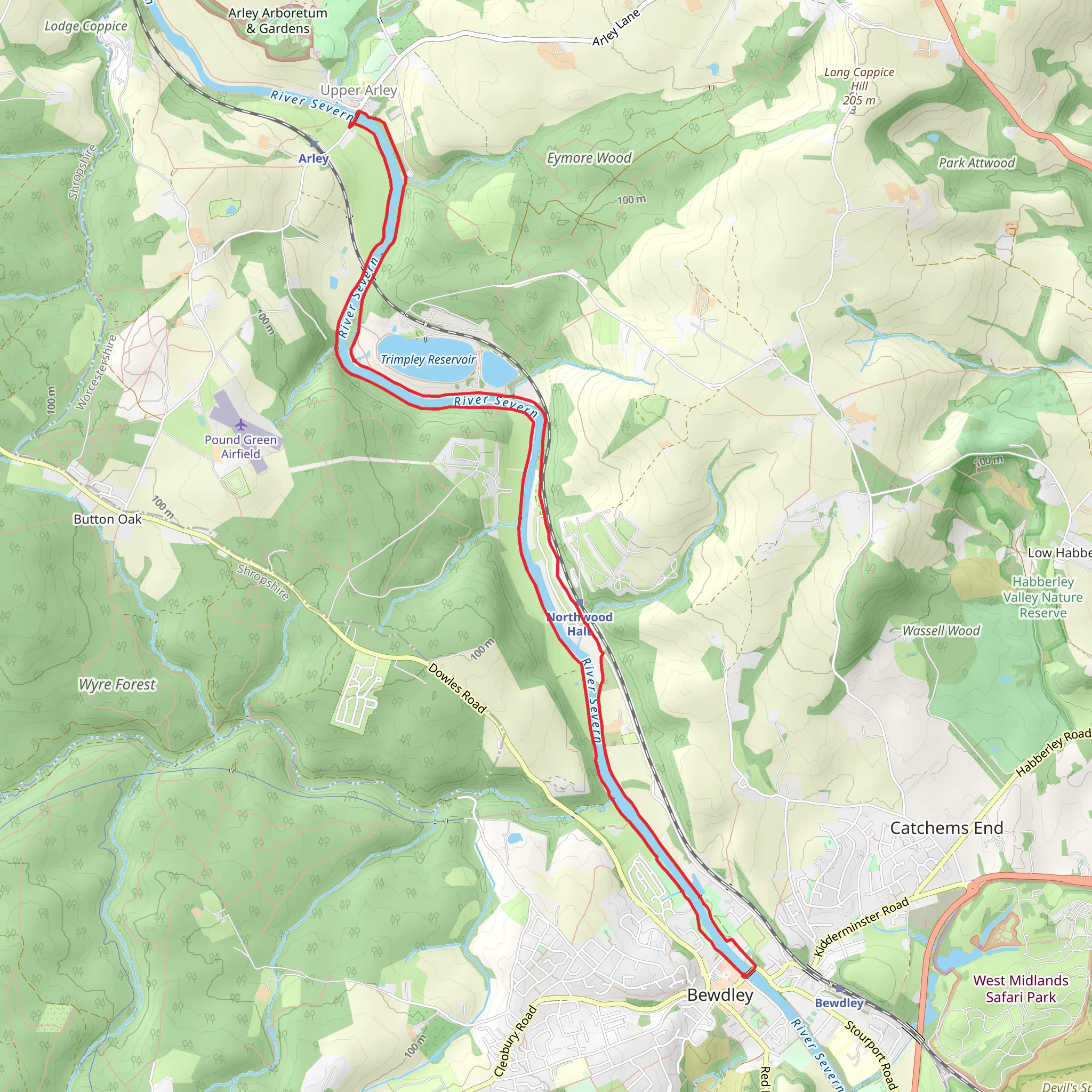 Severn Valley Railway Walk mobile static map