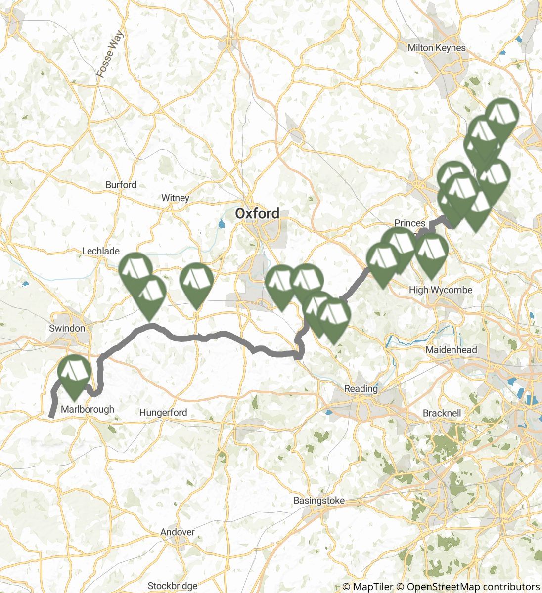 The Ridgeway National Trail England Campgrounds and Places to Stay