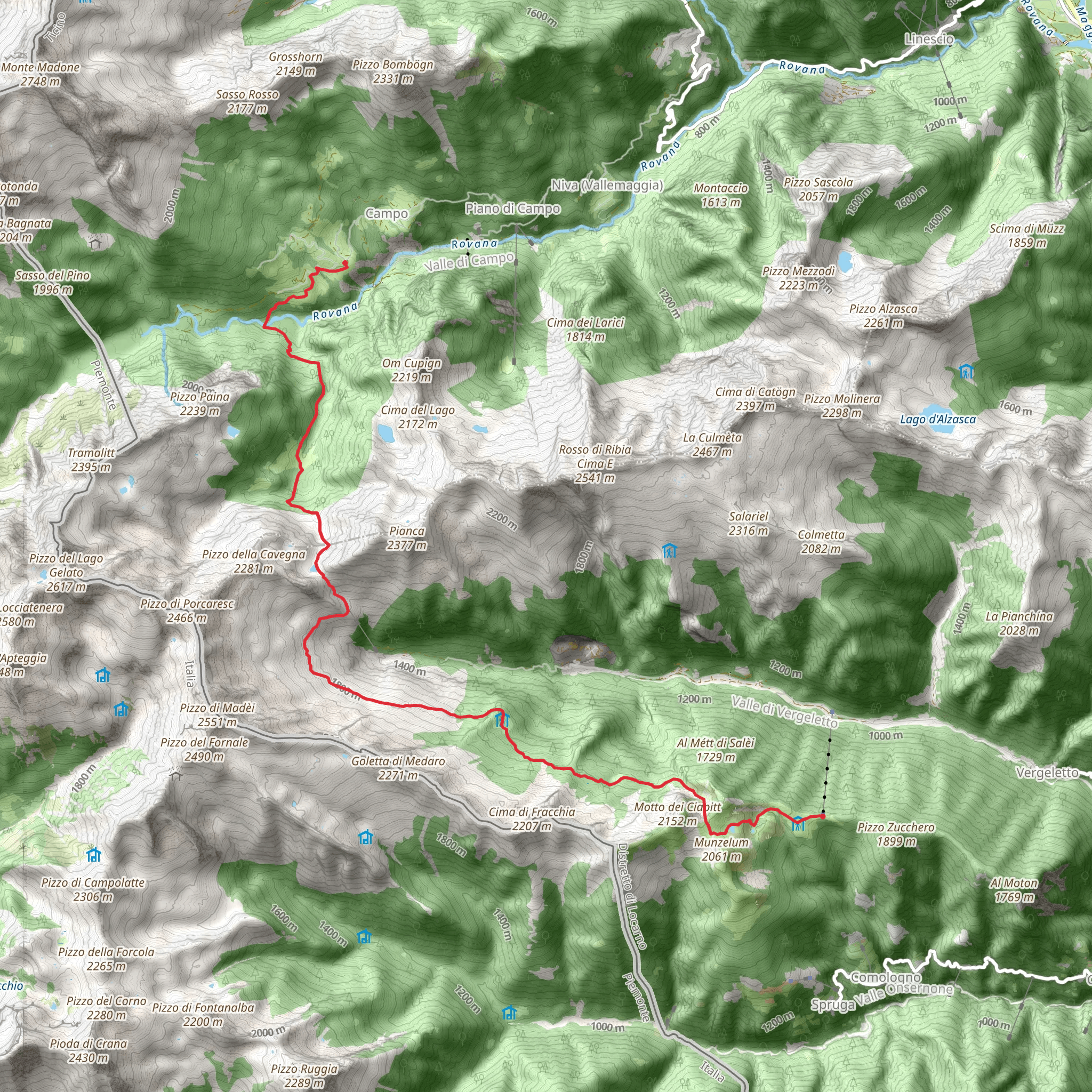 Ticino Valley mobile static map
